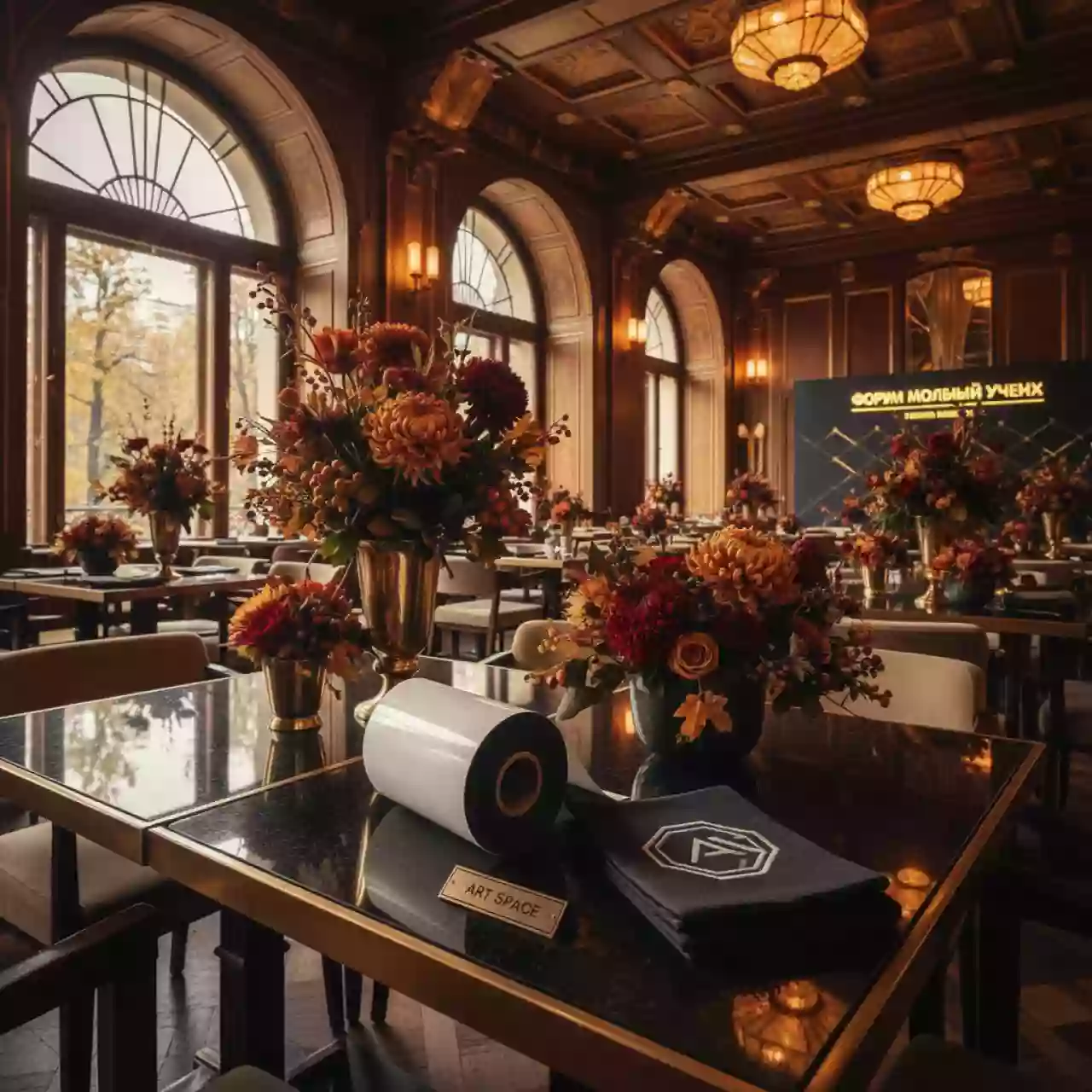 Аренда Пленка для термопереноса Hotmark Duoflex бело черная в ресторане «La Terrazza» — ART SPACE