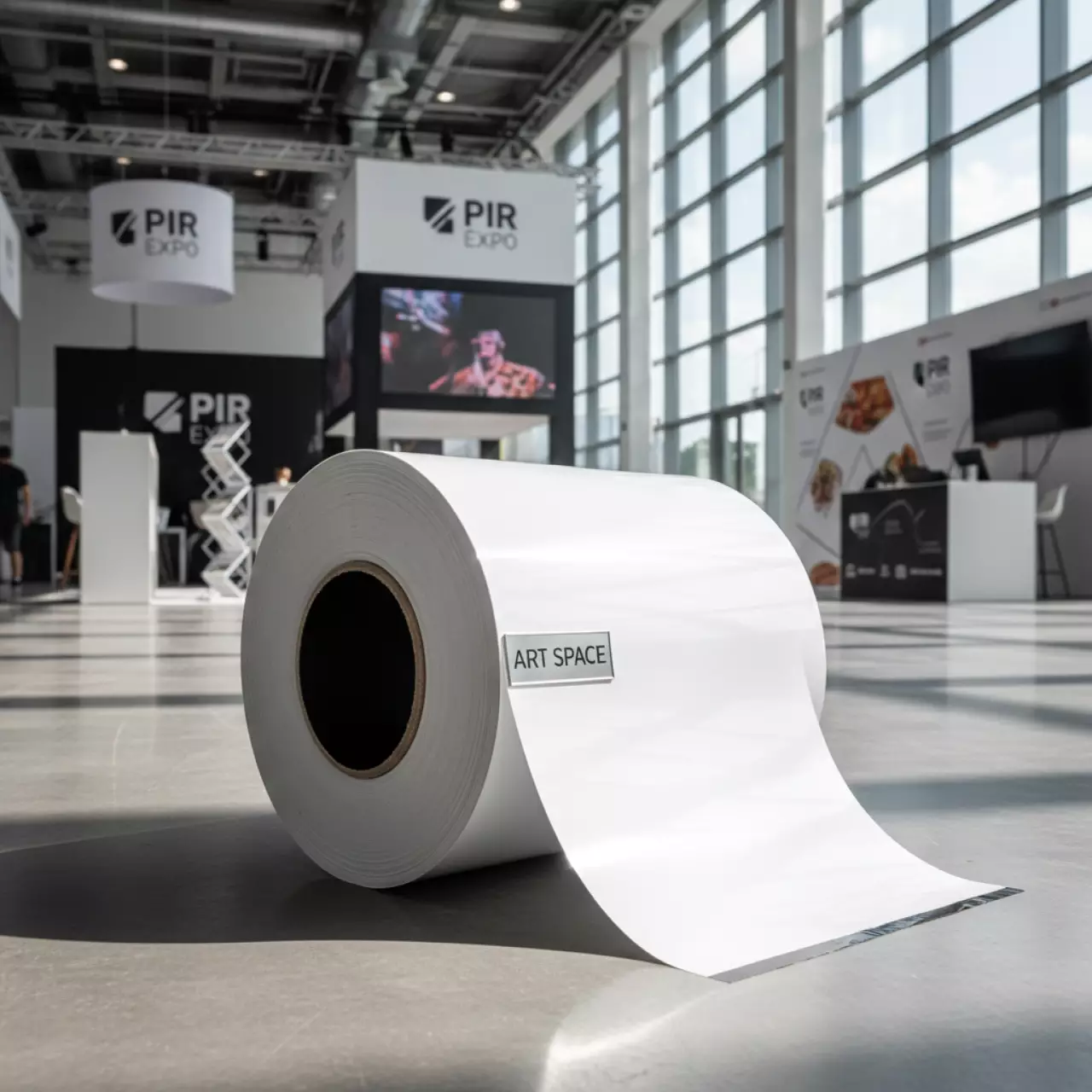 Аренда Пленка рулонная для печати Saviar с черным клеем белая глянцевая 100 мкм 1,37х50 м в МФК «Горный» — ART SPACE