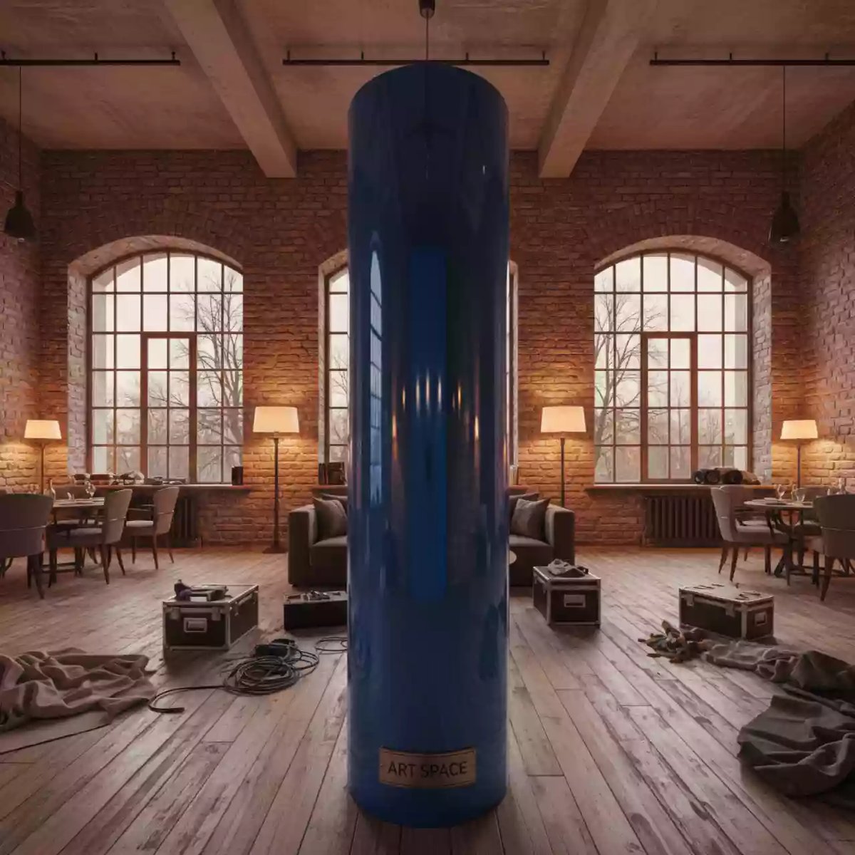 Аренда Пленка самоклеящаяся Foletti F086 G королевский синий глянцевая 1,26х50 в ресторане «Voda» — ART SPACE