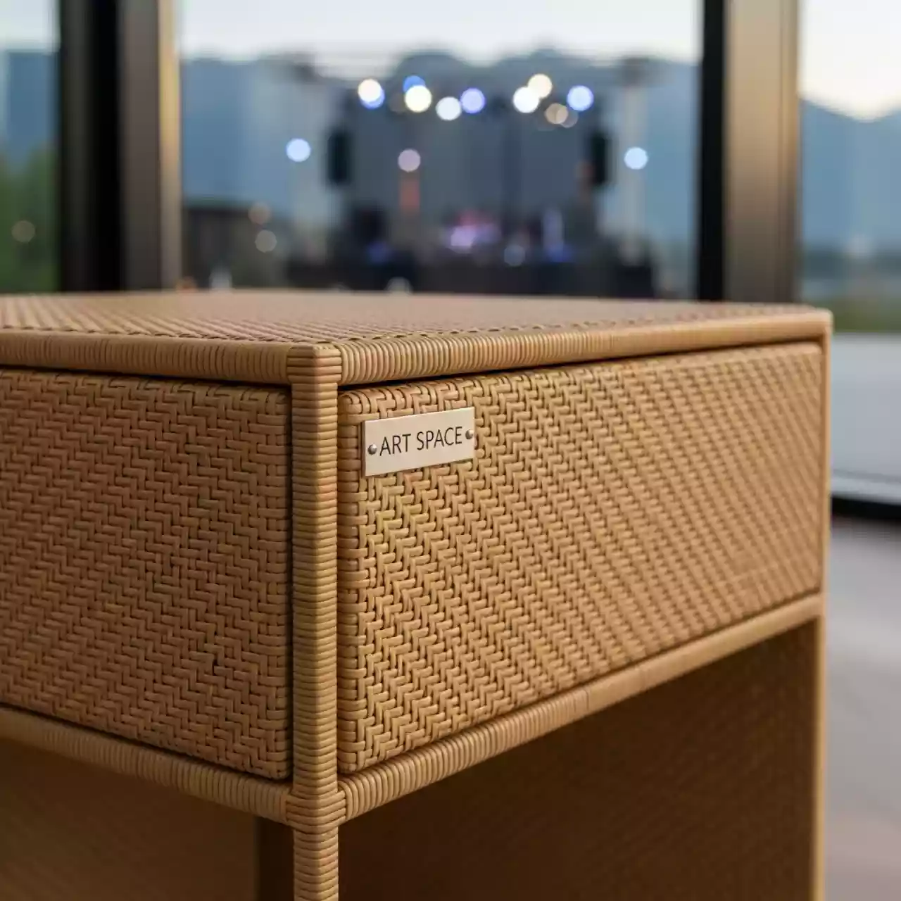 Аренда Плетеная тумба Мальта из искусственного ротанга соломенная в Green Flow Hotel — ART SPACE
