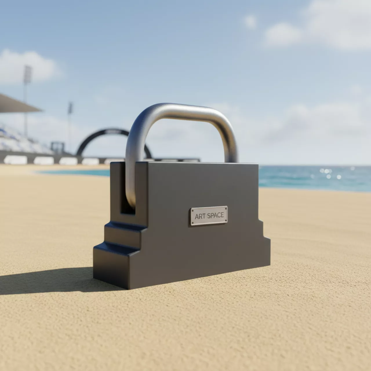 Аренда Плита утяжелительная с ручками и ступенькой на пляже «Ривьера» — ART SPACE