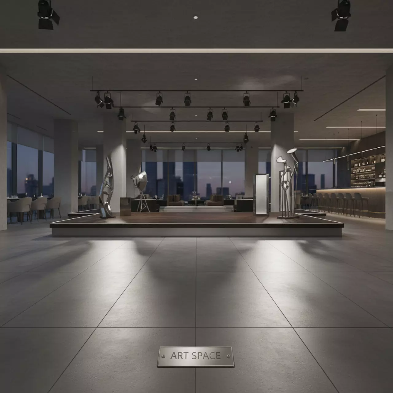 Аренда Плитка бетонная в ресторане «Магадан» — ART SPACE