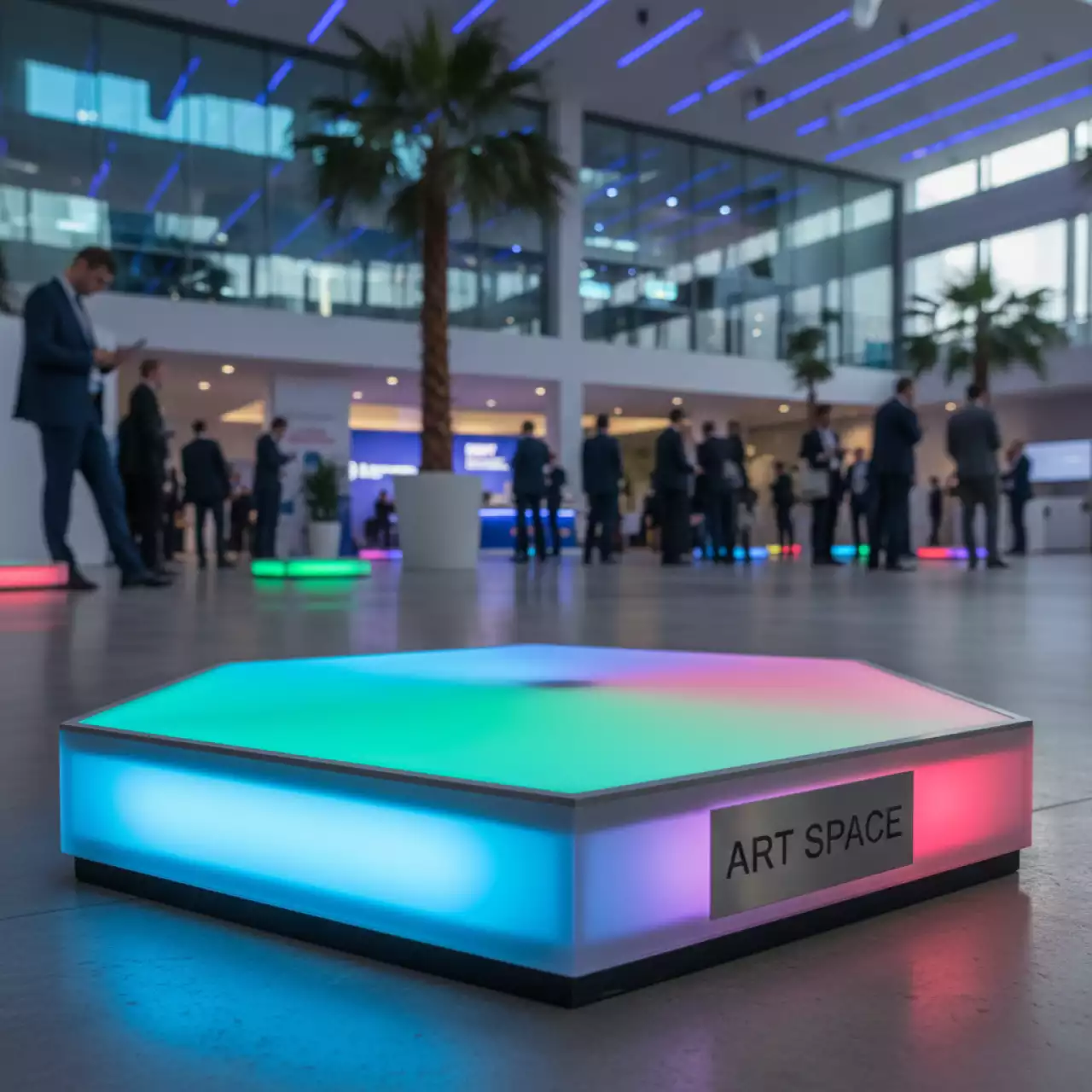 Аренда Плитка тротуарная светящаяся шестигранник RGB Rixos Krasnaya Polyana — ART SPACE