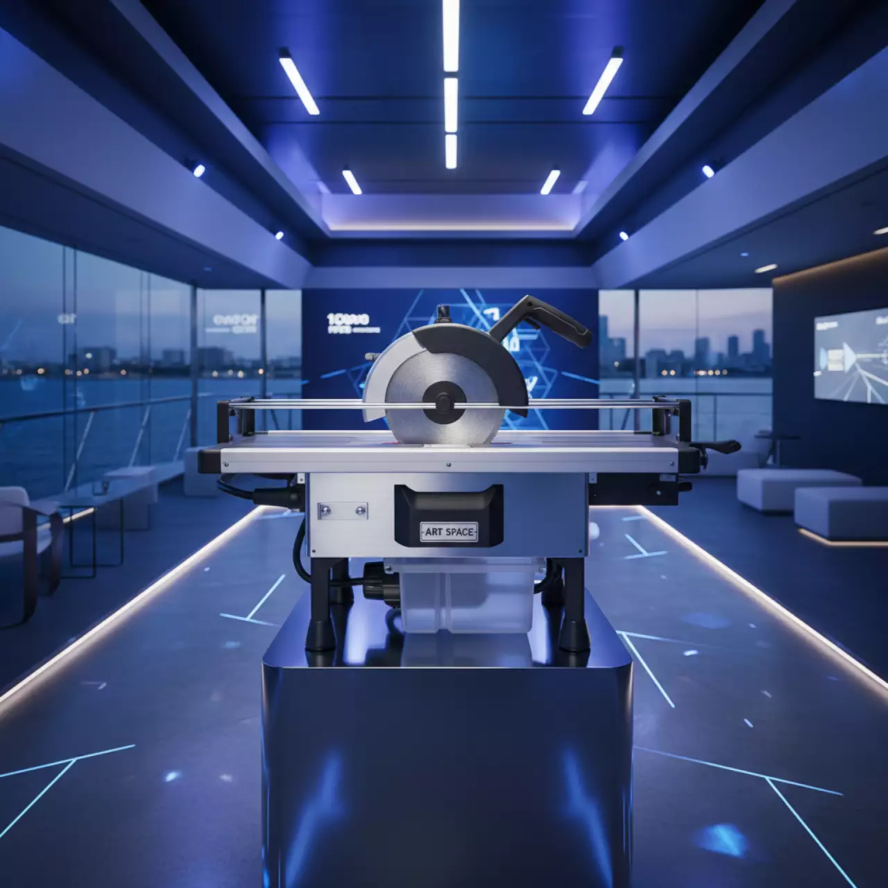 Аренда Плиткорез электрический настольный DORN DTC180 800 Вт диск 180 мм на VIP теплоходе (Морпорт Сочи) — ART SPACE