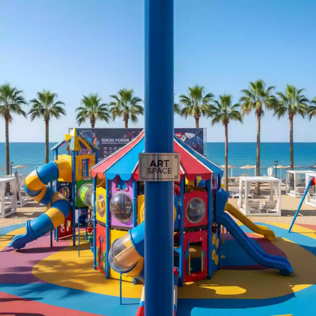 Аренда Площадка детская Циркус Фанхаус 2020 II Тент CFN2020IIRYB в пляжном комплексе VinoGrad — ART SPACE