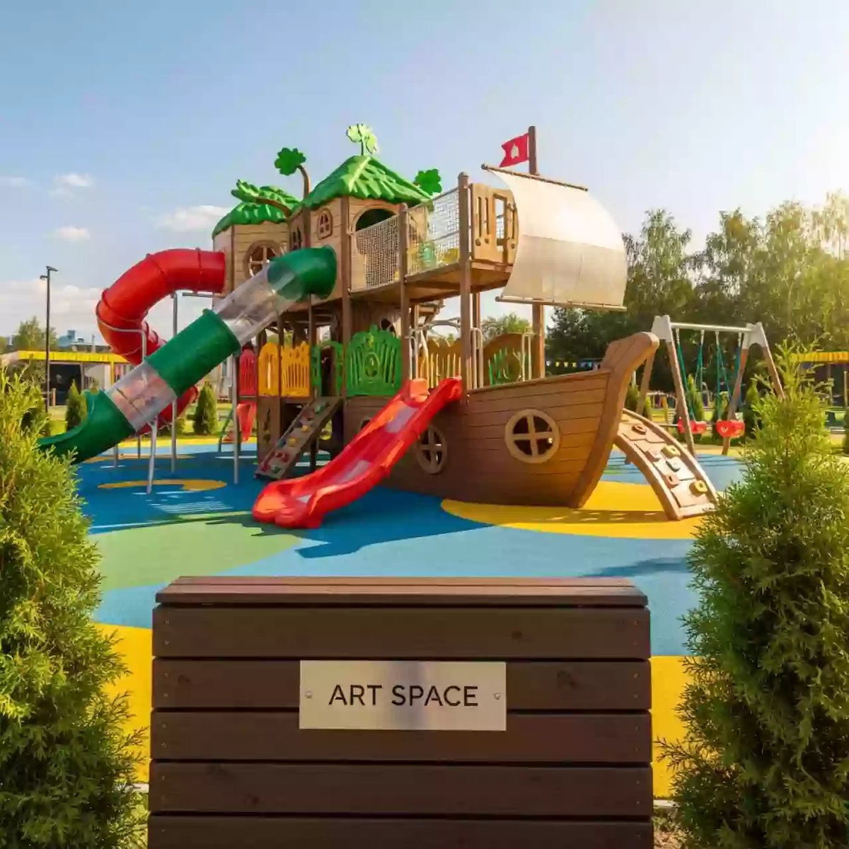 Аренда Площадка детская игровая Jungle Cottage Boat Module в санатории «Заполярье» — ART SPACE