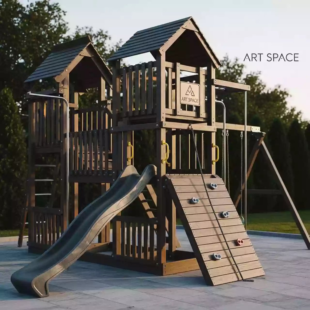 Аренда Площадка детская игровая Jungle Gym JP11 Лаки на вилле «Анна» — ART SPACE