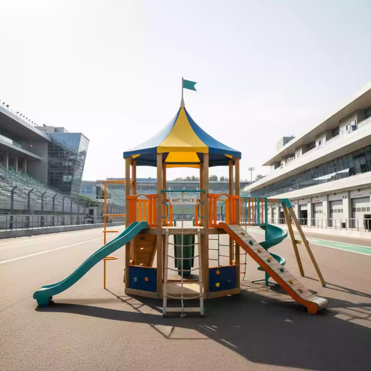 Аренда Площадка детская КингКонг Кастл II Тент на Сочи Автодроме — ART SPACE