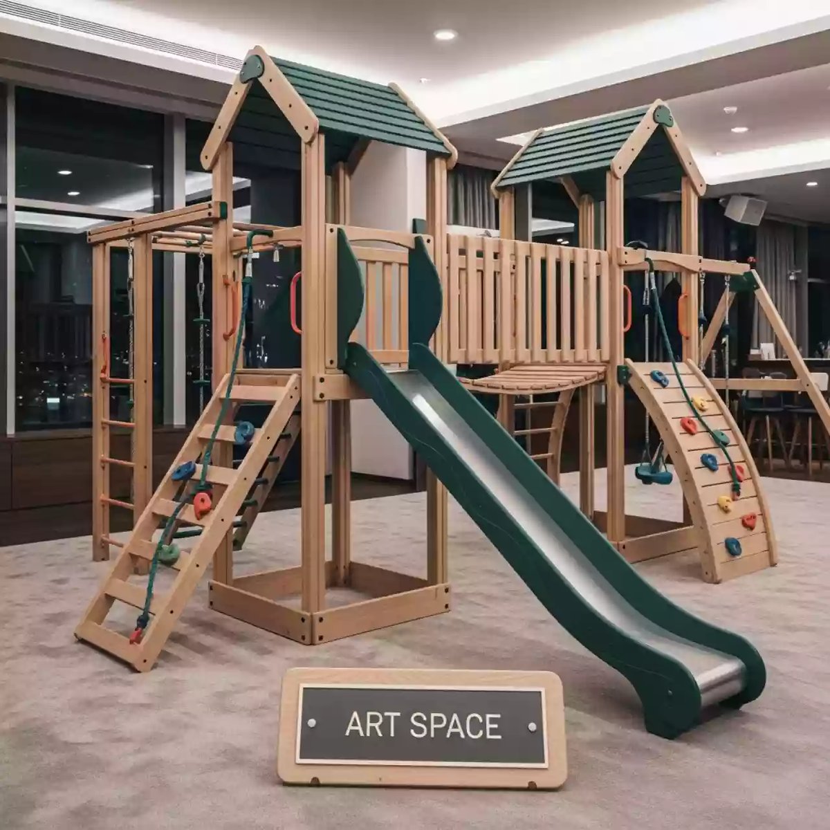 Аренда Площадка детская Крафт PRO окрашенная в пляжном клубе Del Mar — ART SPACE