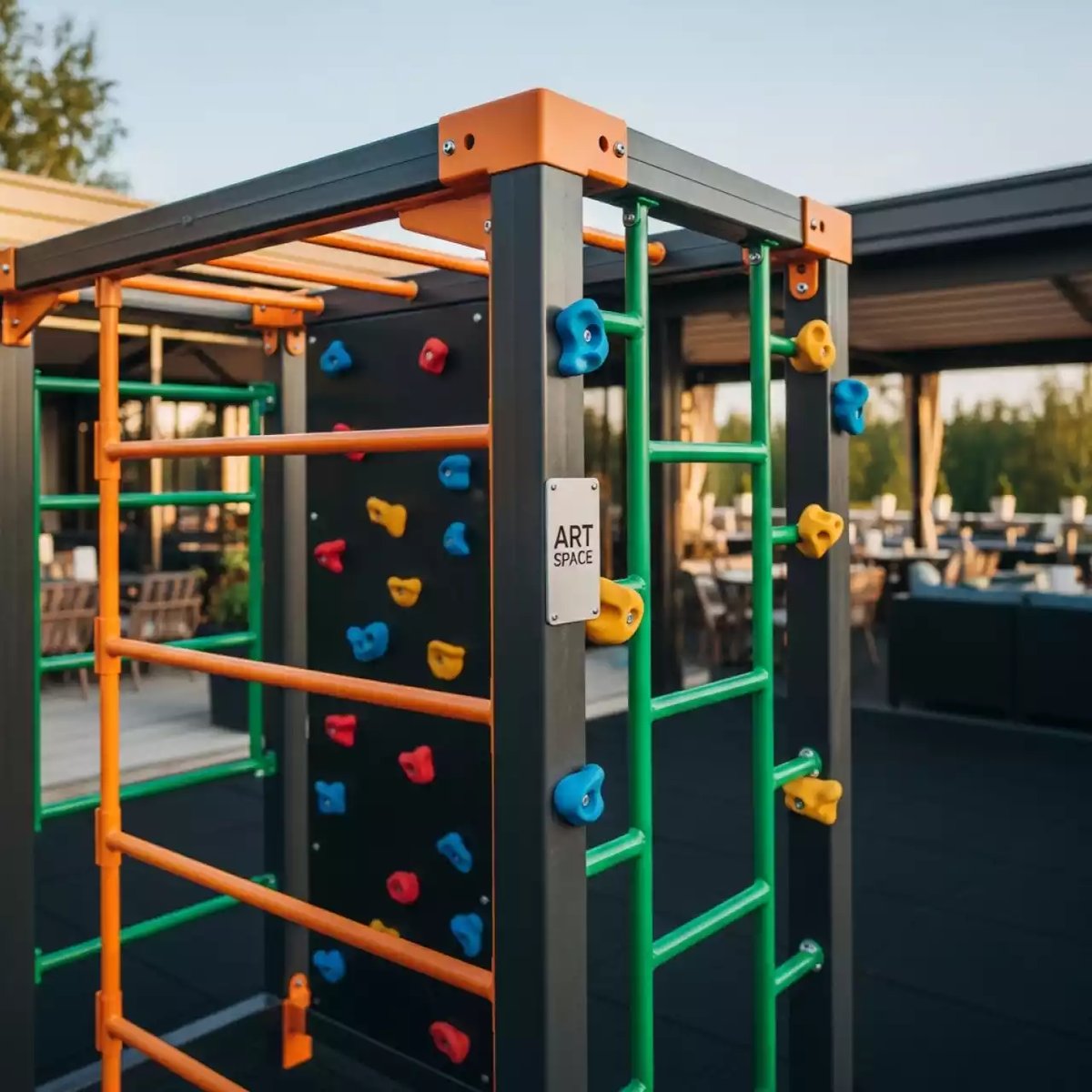 Аренда Площадка детская Спортивный городок с узким скалодромом в ресторане «Плакучая Ива» — ART SPACE