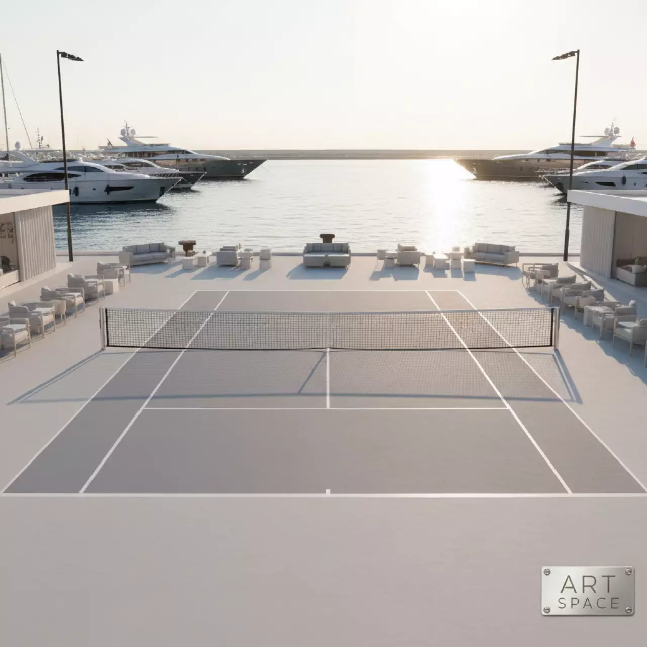 Аренда площадка для большого тенниса на территории Морпорта Сочи — ART SPACE