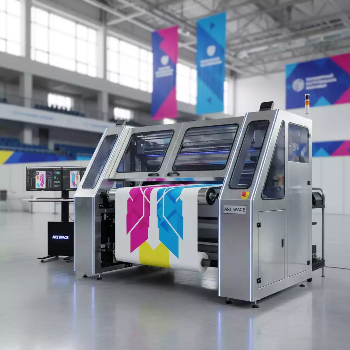 Аренда Плоттер текстильный Epson SureColor SC F7200 в ледовой арене «Шайба» — ART SPACE