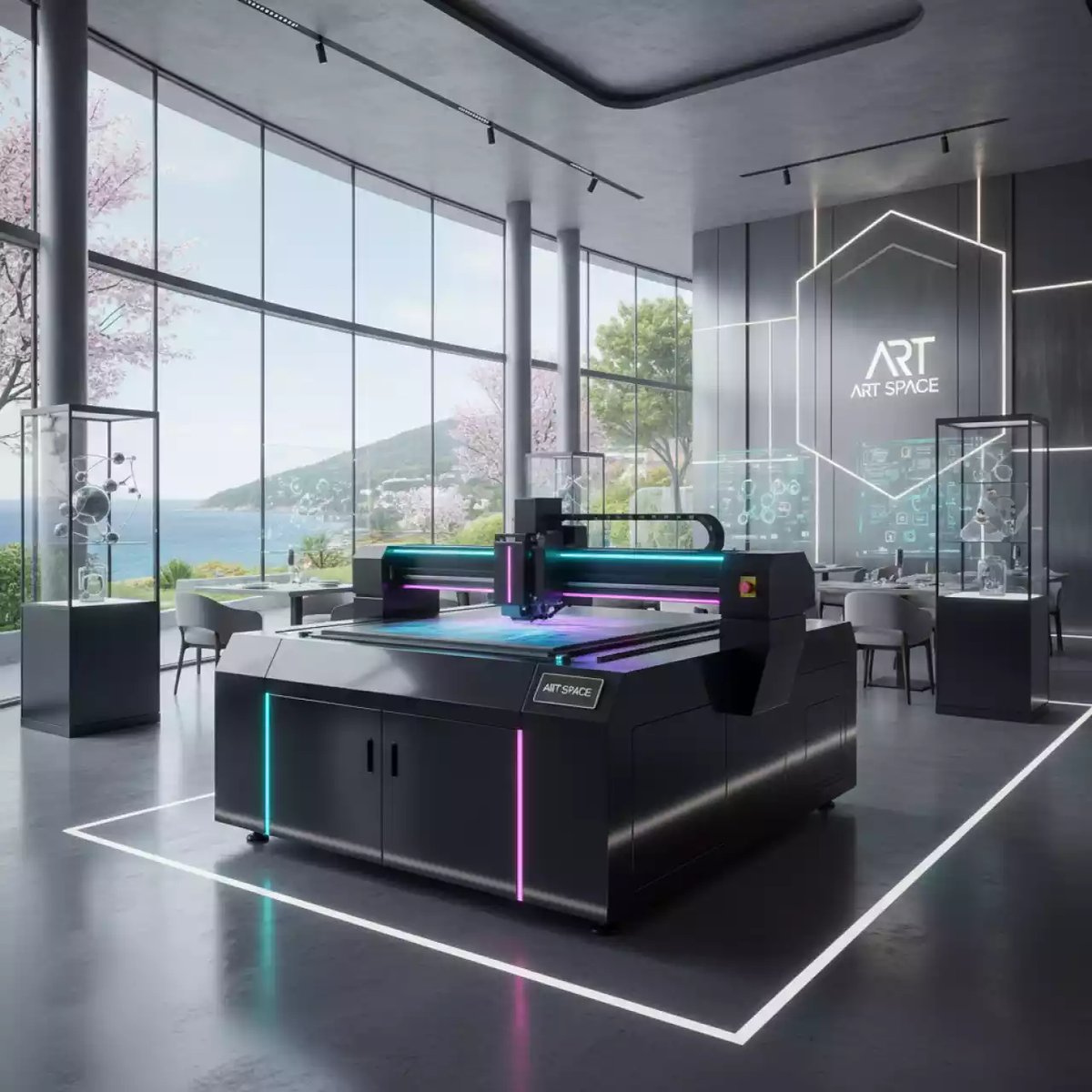 Аренда Плоттер УФ Mimaki UJF 6042MKII e в ресторане «Sanremo» — ART SPACE