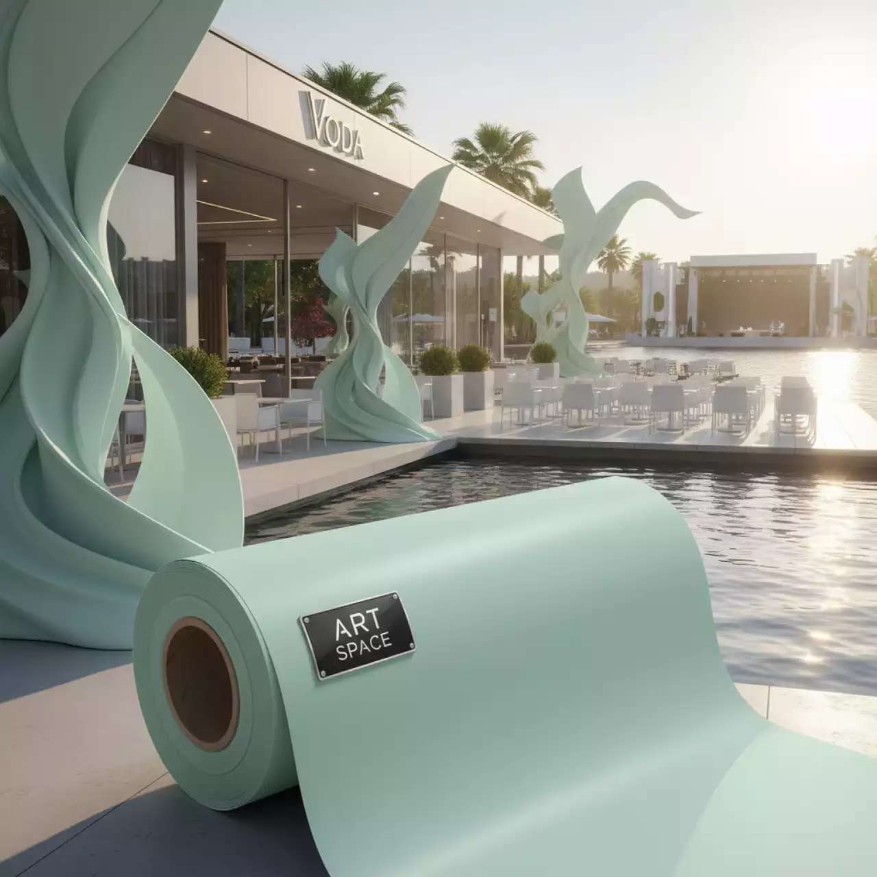 Аренда Плоттерная пленка Oracal 641 312M 1х50 м в ресторане «Voda» — ART SPACE