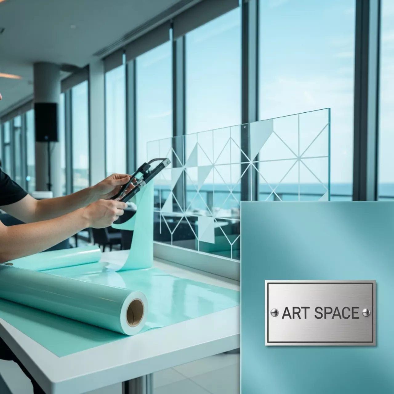 Аренда Плоттерная пленка Oracal 641 83M 26х50 м в ресторане «Паруса» — ART SPACE