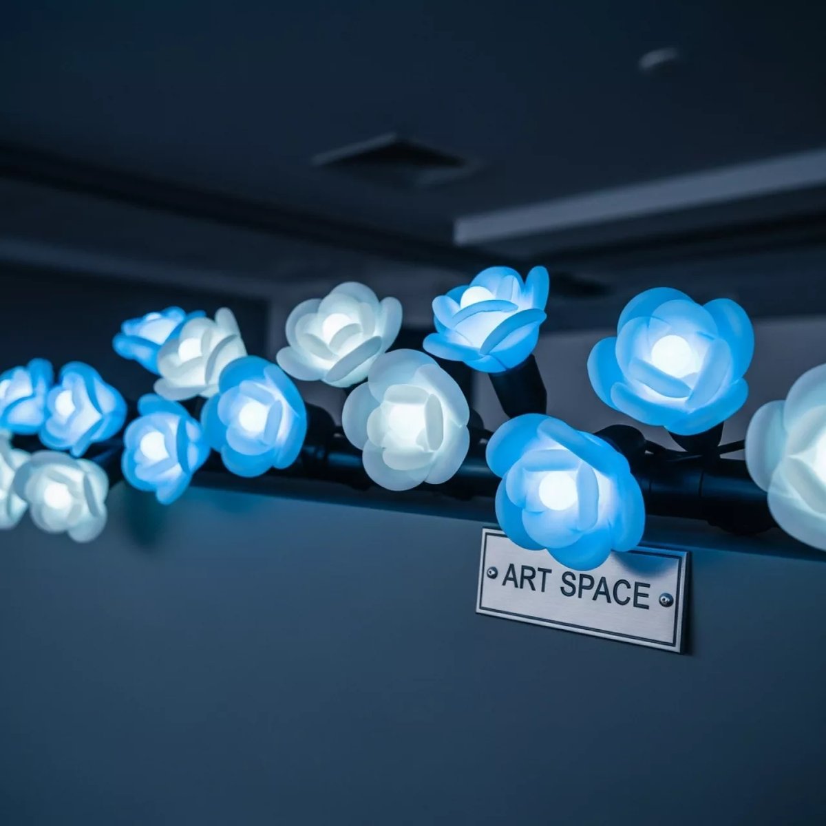 Аренда Пневмогирлянда самораскрывающиеся цветы в ОКЦ «Галактика» — ART SPACE