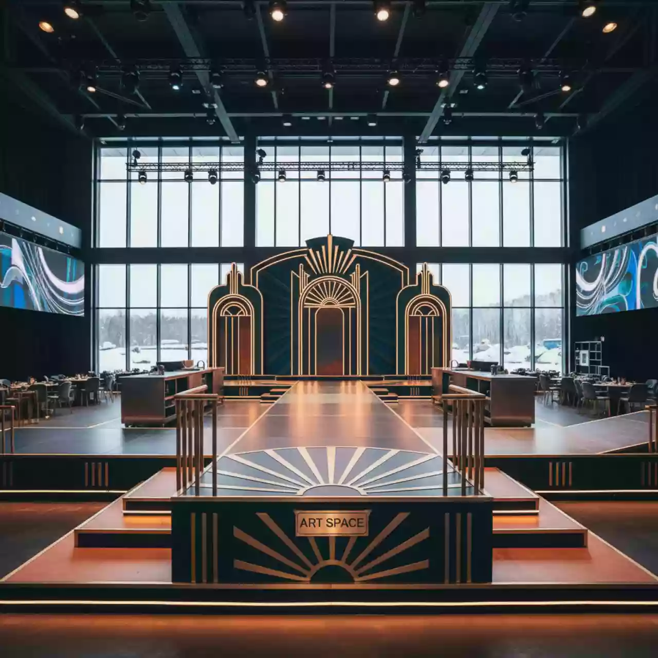 Аренда Подиум 14х10 м для показов и выступлений в Delta Sirius — ART SPACE