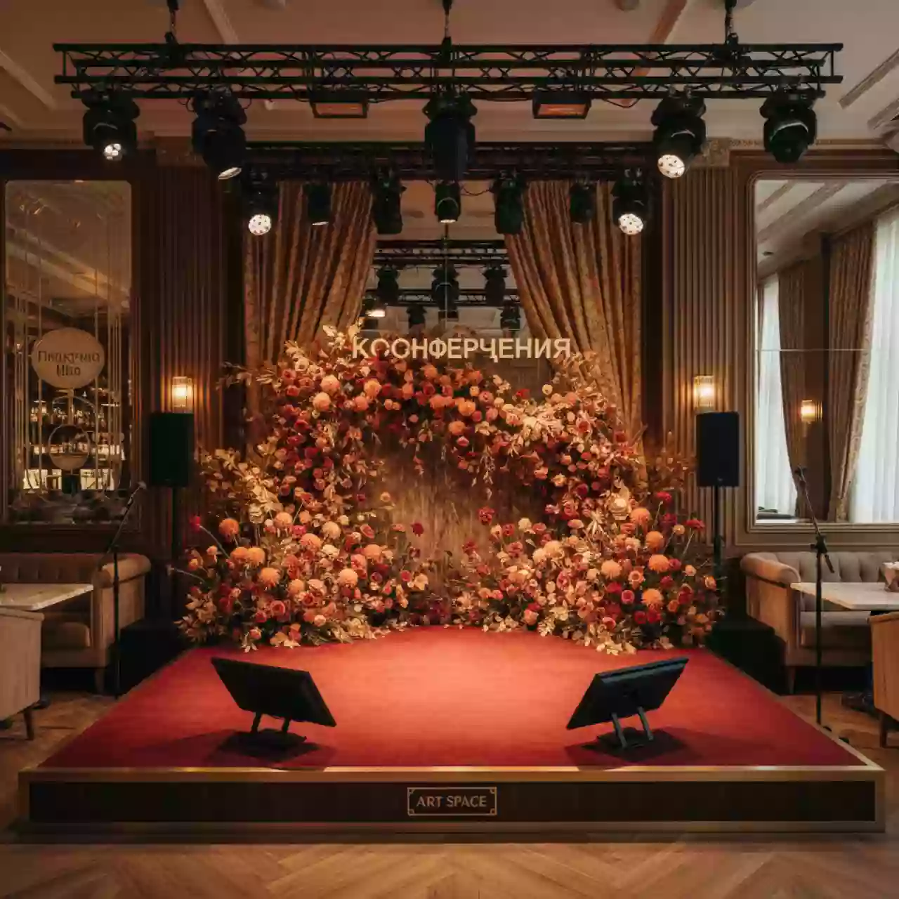 Аренда Подиум 4х2 м в ресторане «Плакучая Ива» — ART SPACE