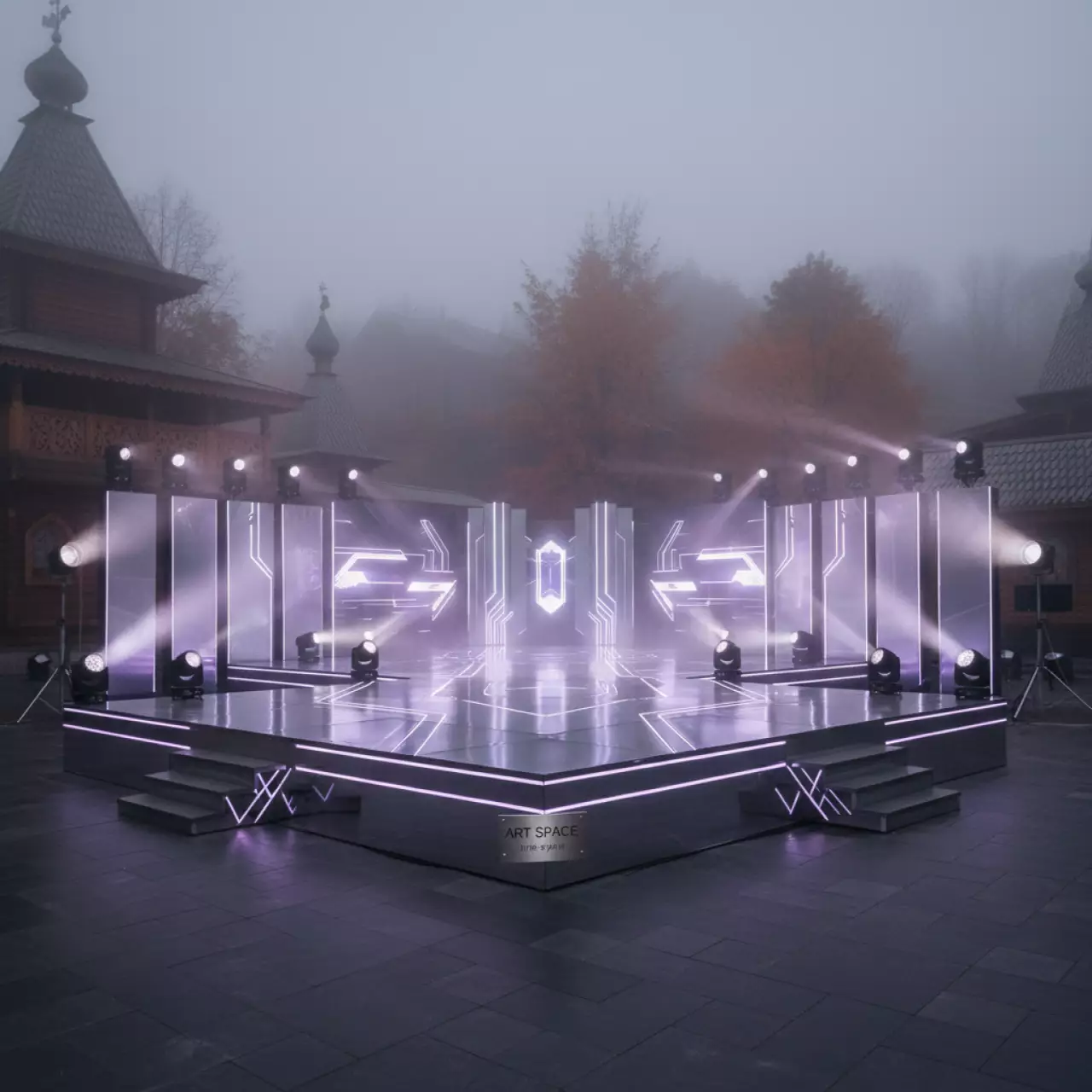 Аренда Подиум для показов 14х10 м для выступлений в этно-парке «Моя Россия» — ART SPACE