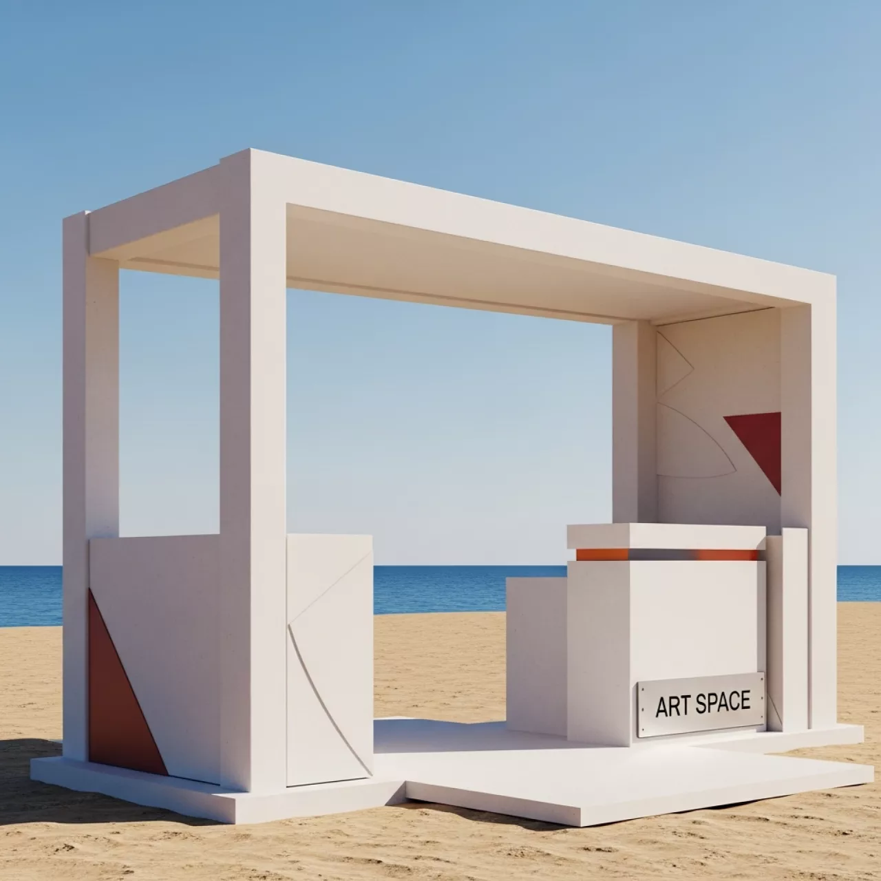 Аренда Подиум для стенда входной группы пляж «Мандарин» — ART SPACE