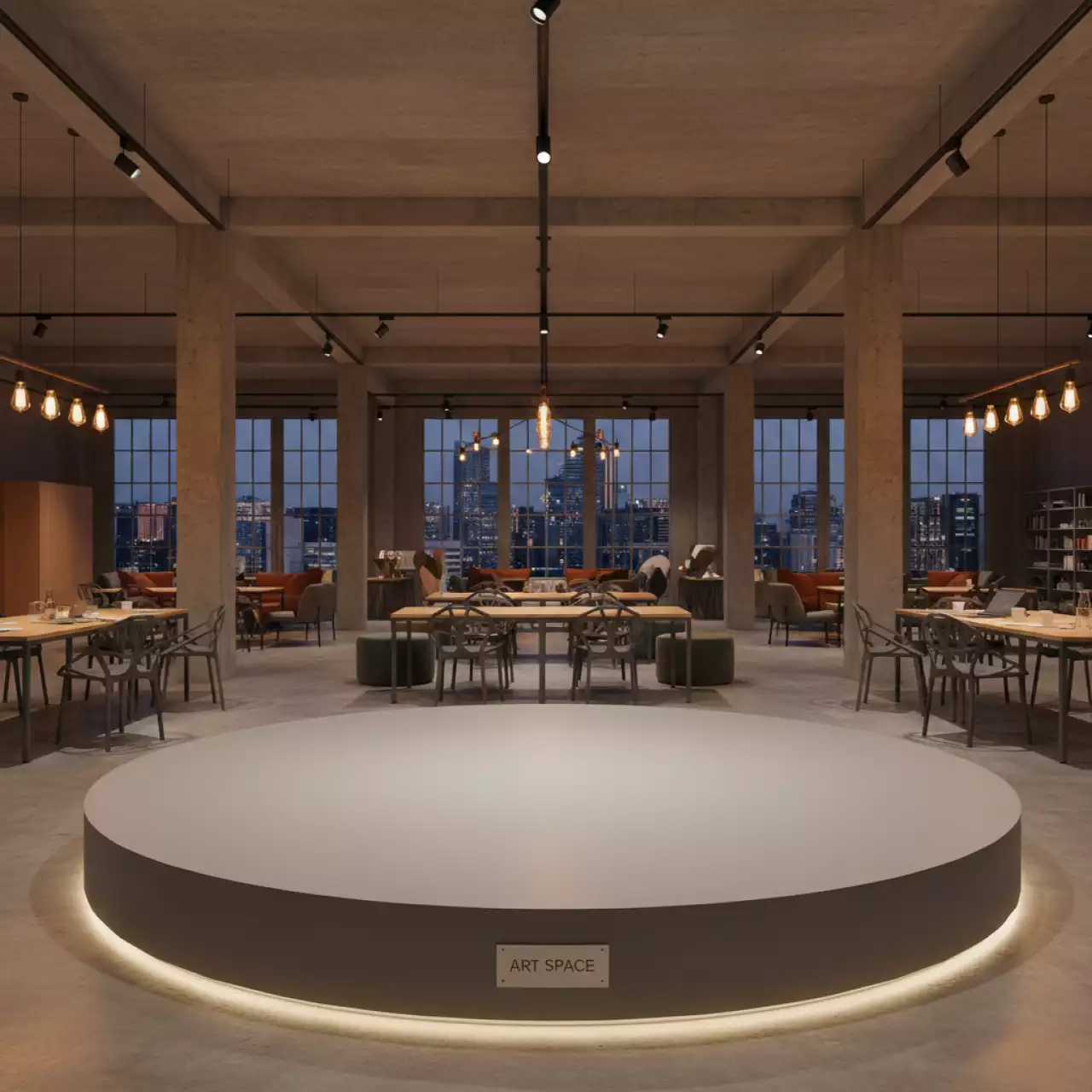 Аренда Подиум круглый диаметр 2 м в Panorama by Mercure — ART SPACE