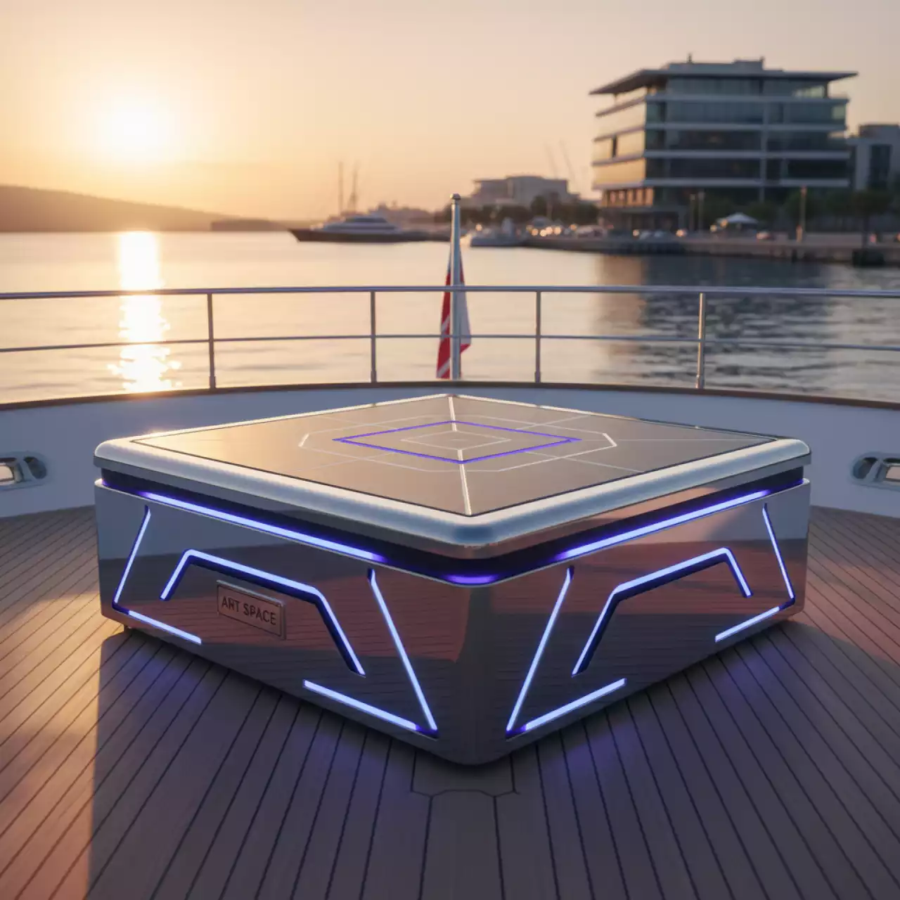Аренда Подиум квадратный для гоу гоу танцовщиц 1х1 м на VIP-яхте (Имеретинский порт) — ART SPACE