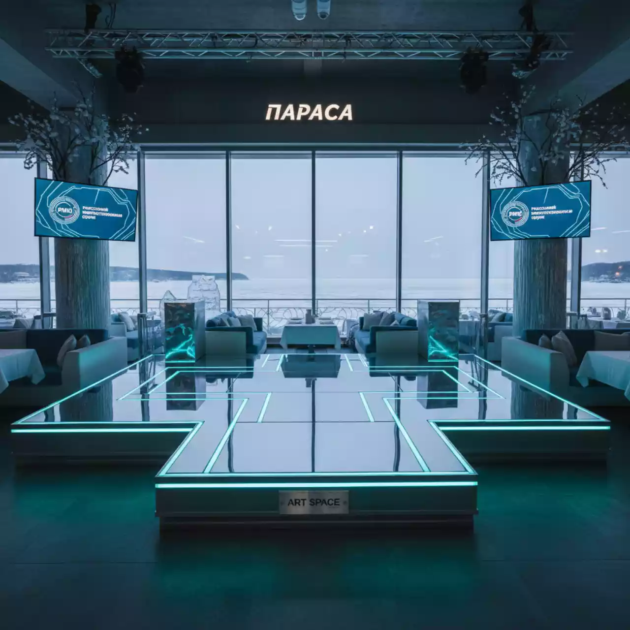 Аренда Подиум Layher 2,07х2,57 м в ресторане «Паруса» — ART SPACE