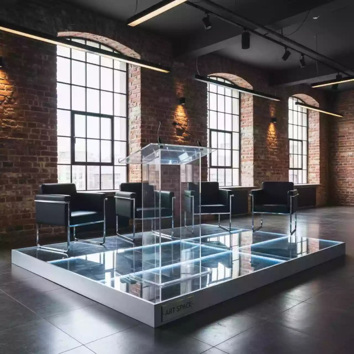 Аренда Подиум прозрачный в Boutique Hotel PORTUM 1905 — ART SPACE