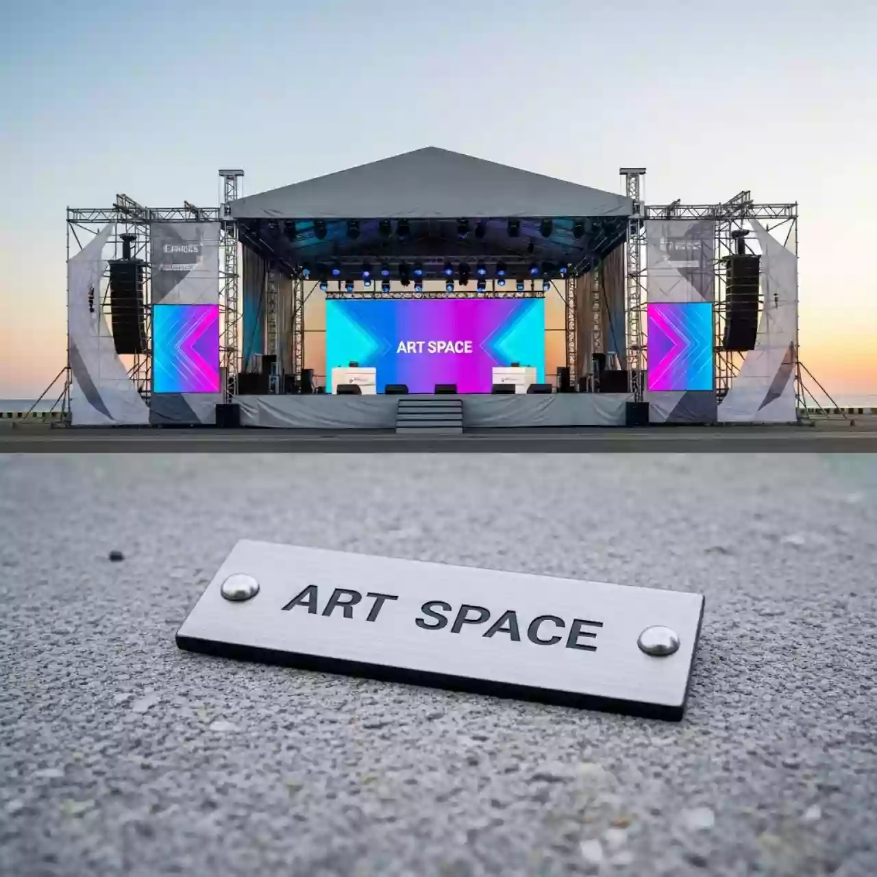 Аренда Подиум сценический 12х10 м для выступлений на территории Морпорта Сочи — ART SPACE