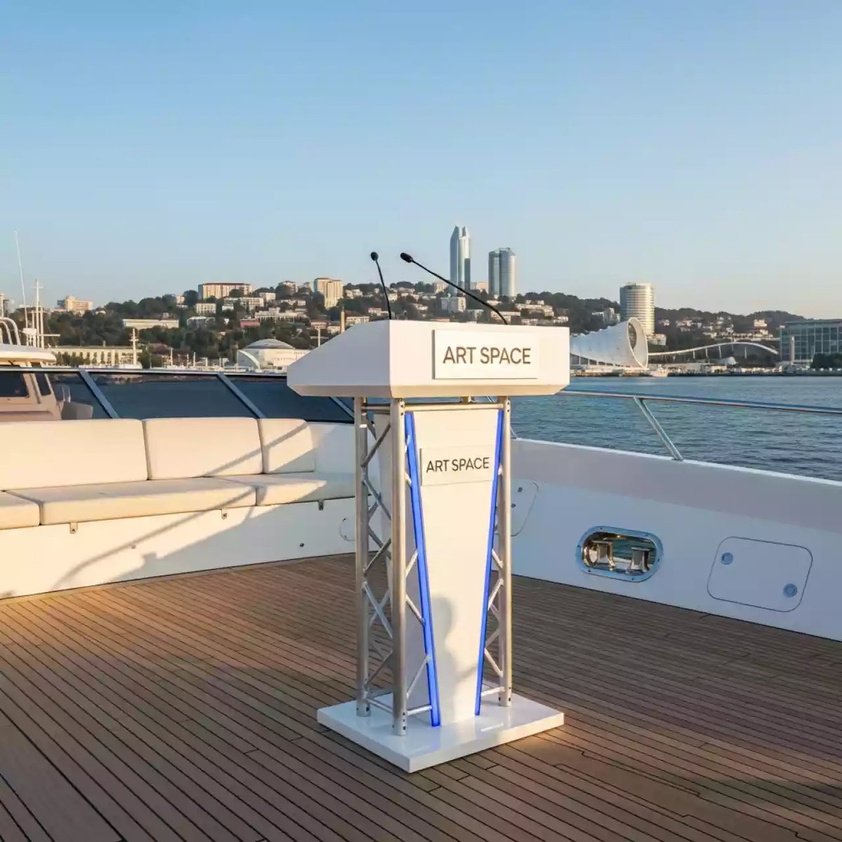 Аренда Подиум сценический Layher Metric на VIP-яхте (Имеретинский порт) — ART SPACE