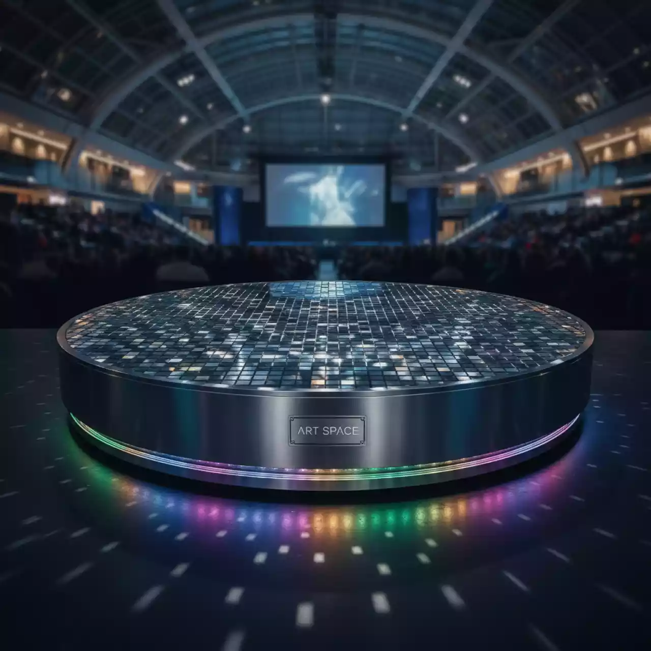 Аренда Подиума для вращения зеркального шара в ледовом дворце «Роза Хутор» — ART SPACE