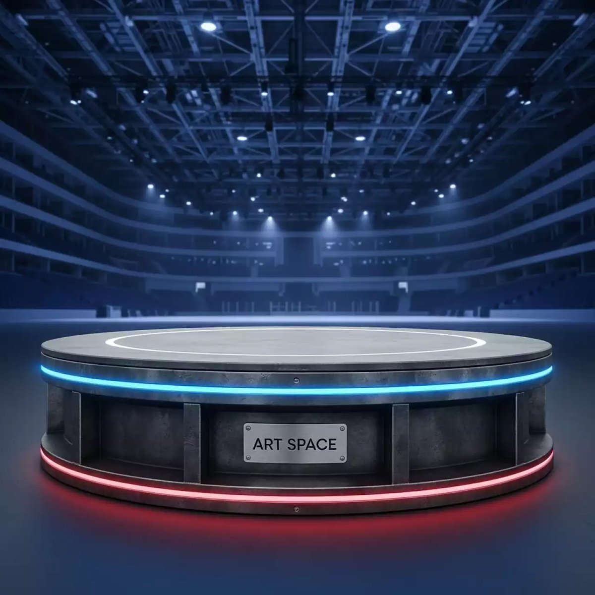 Аренда Подиумы круглые 4 м в ледовой арене «Шайба» — ART SPACE