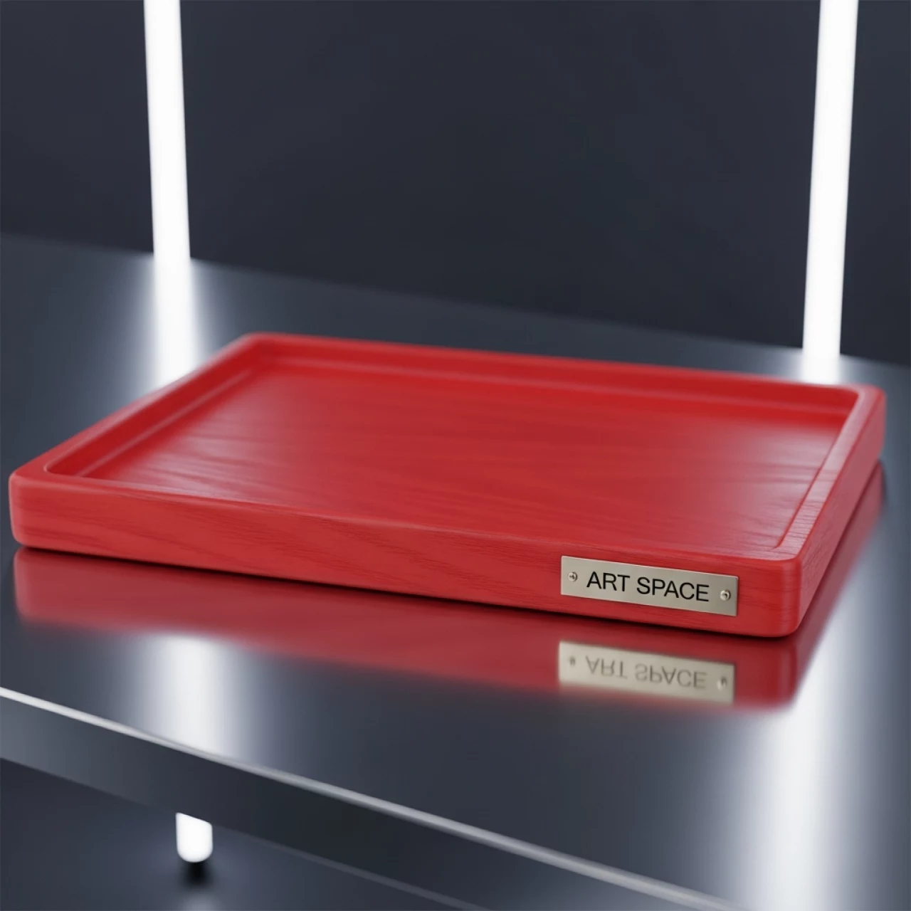 Аренда Поднос деревянный красный в ресторане «Магадан» — ART SPACE