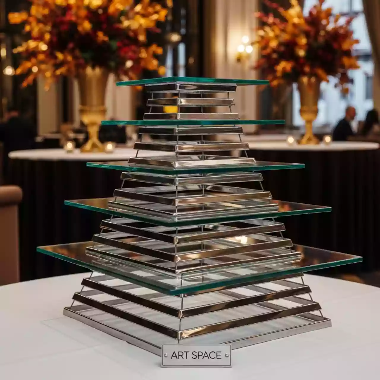 Аренда Поднос фуршетный из стекла 7 ступенек в ресторане «Магадан» — ART SPACE