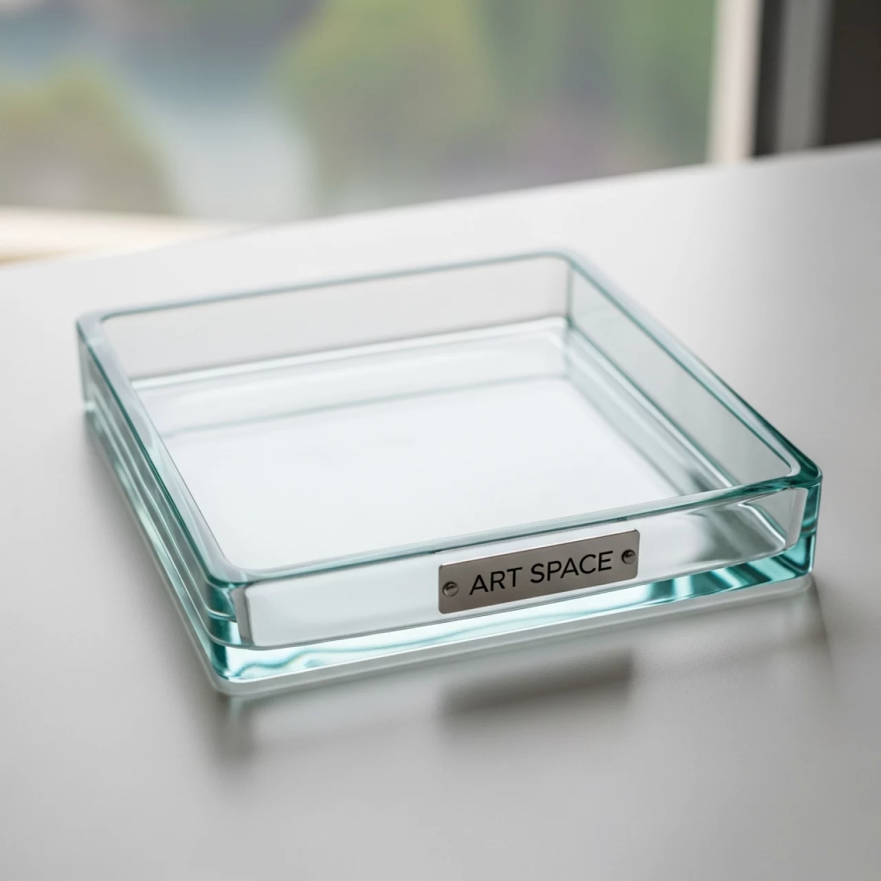 Аренда Поднос квадратный из прозрачного стекла Zeiher 34х34 см в City Park Hotel Sochi — ART SPACE