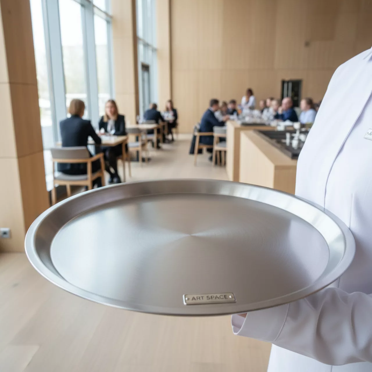 Аренда Поднос металлический 490 мм в ресторане «Магадан» — ART SPACE