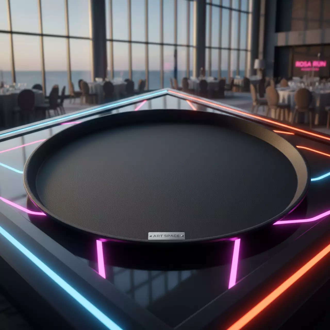 Аренда Поднос прорезиненный овальный D 63 см в банкетном зале «Дельфин» — ART SPACE