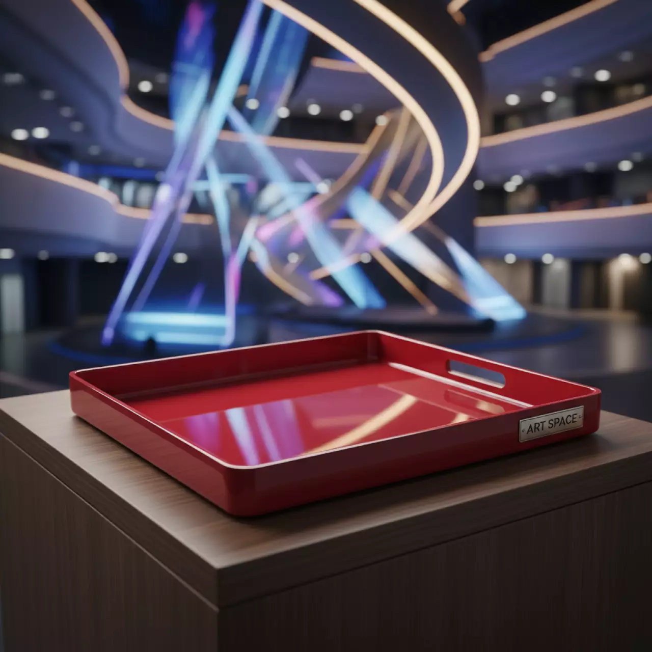 Аренда Поднос прямоугольный красный 33х45 см в Университете «Сириус» — ART SPACE