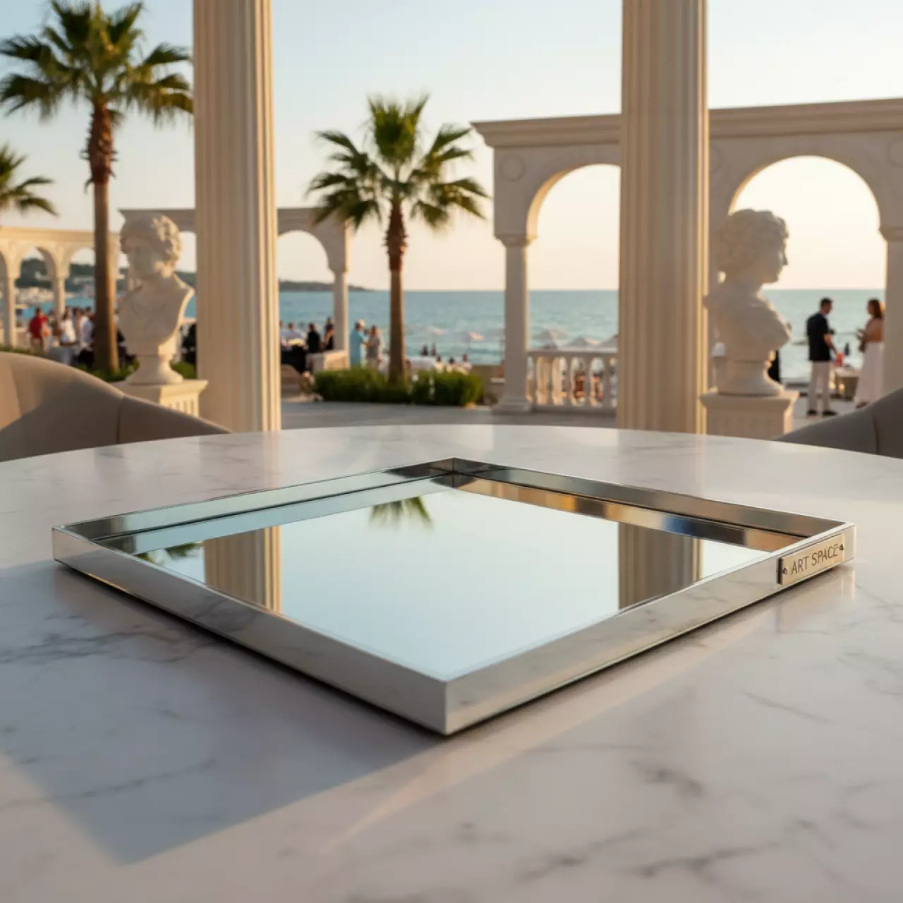 Аренда Поднос зеркальный 20х20 см на пляжных клубах Хосты — ART SPACE