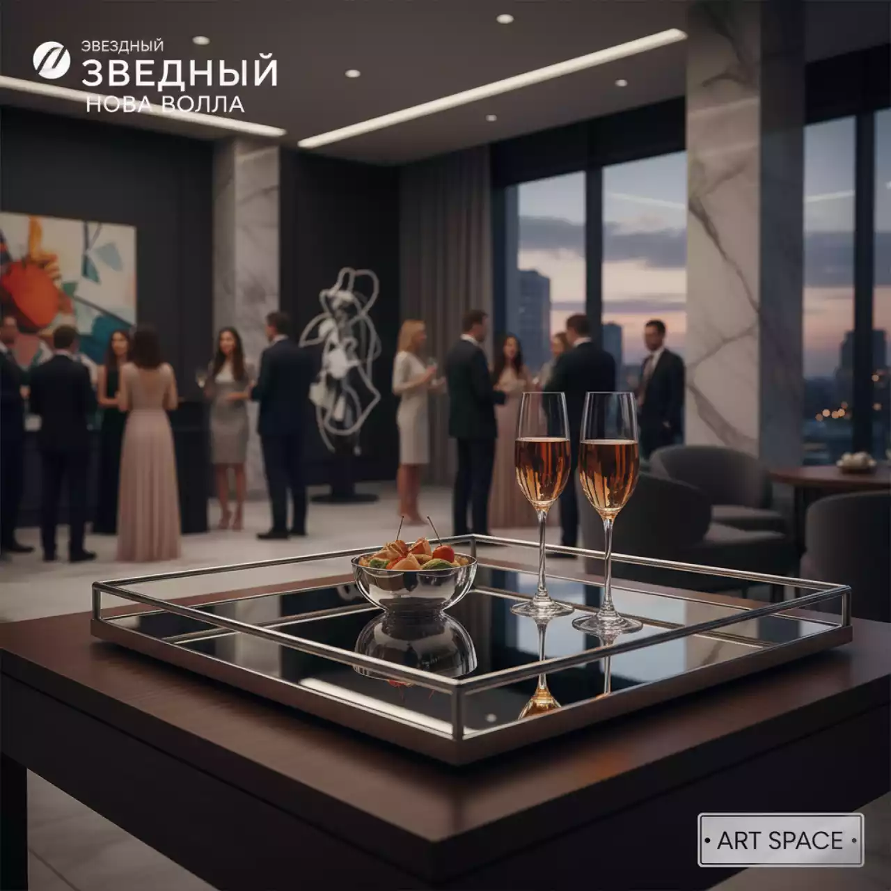 Аренда Поднос зеркальный 44х30 см в отеле «Звездный» — ART SPACE