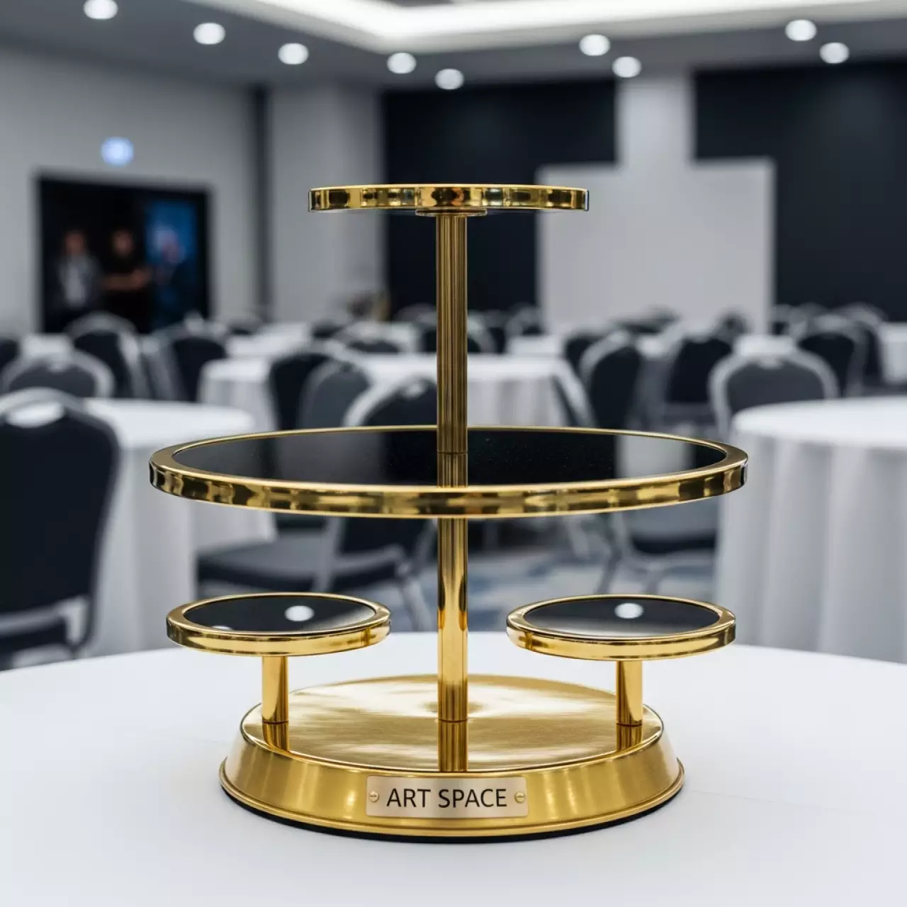 Аренда Подставка декоративная 3 ярусная GOLD в комплексе Sea Galaxy — ART SPACE