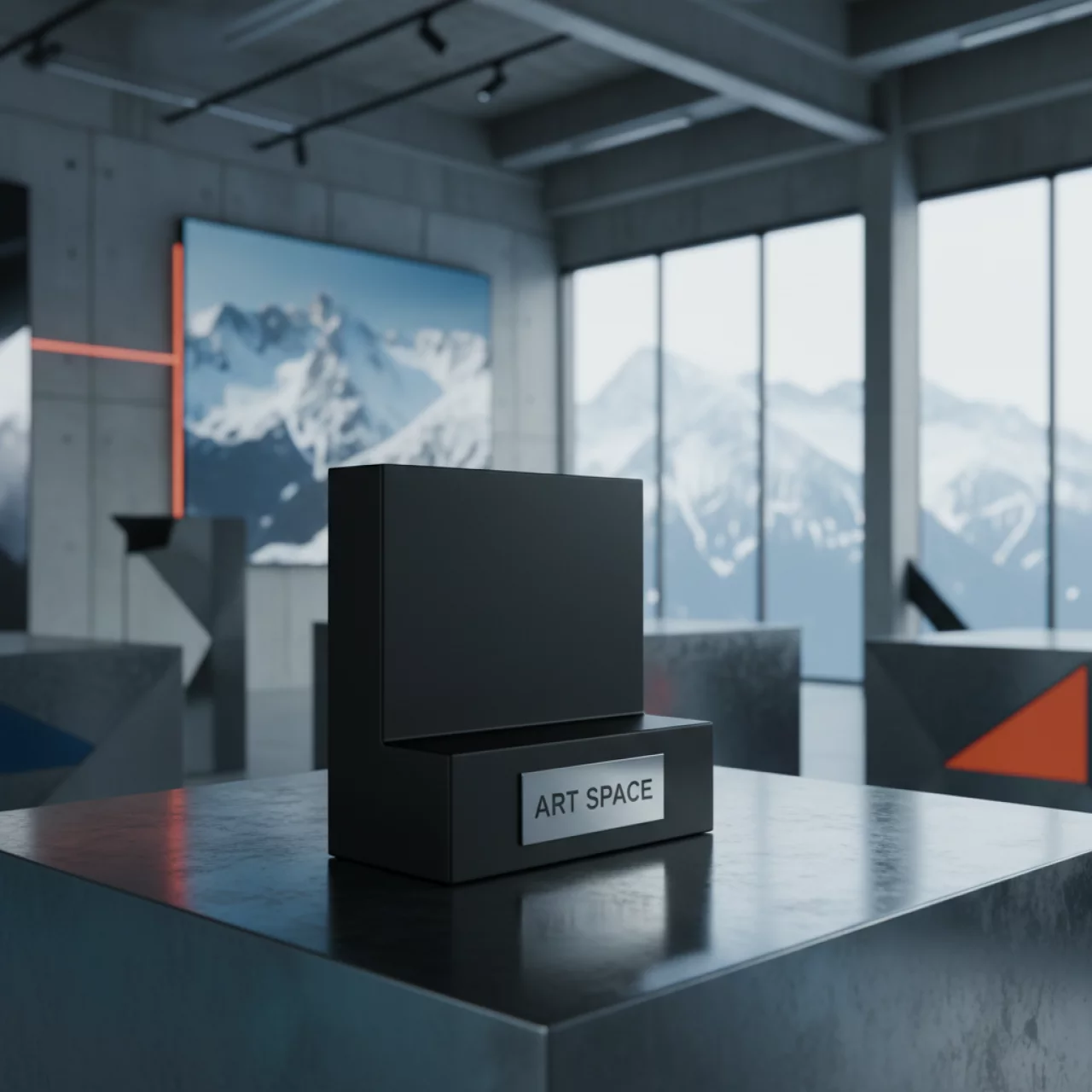 Аренда Подставка для комплимента "Элит Пуаро" черная 150х90 мм на площадке Rosa Peak (2320м) — ART SPACE