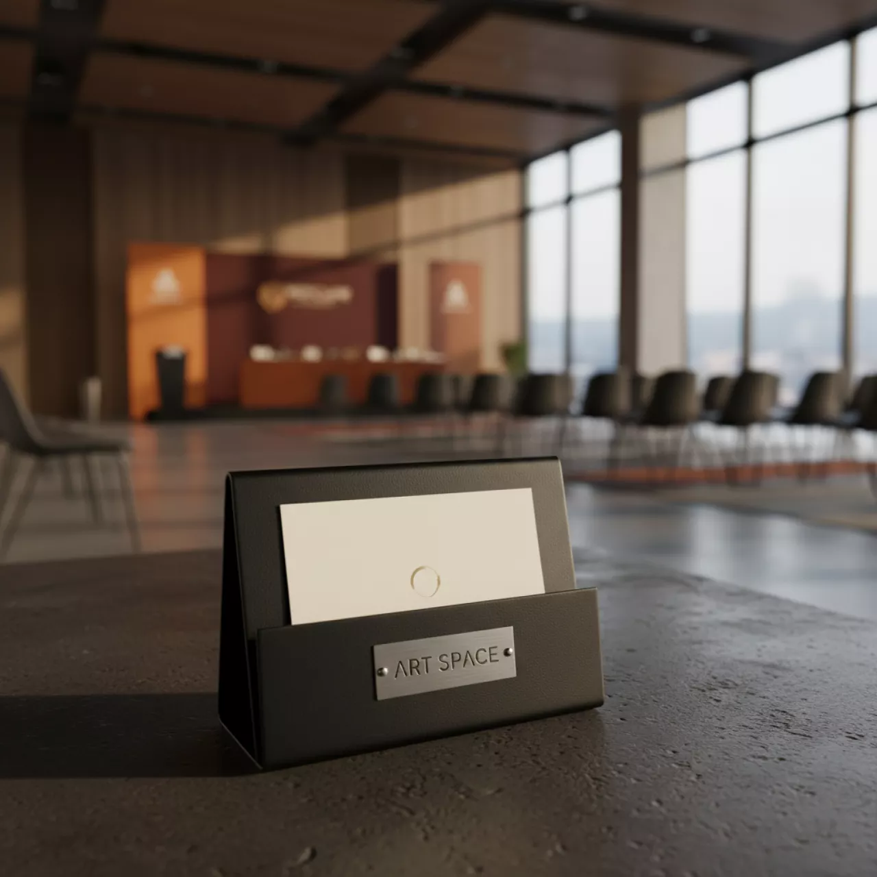 Аренда Подставка для комплимента "Элит Тэйсти" черная 80х100 мм в Mercure Сочи Центр — ART SPACE