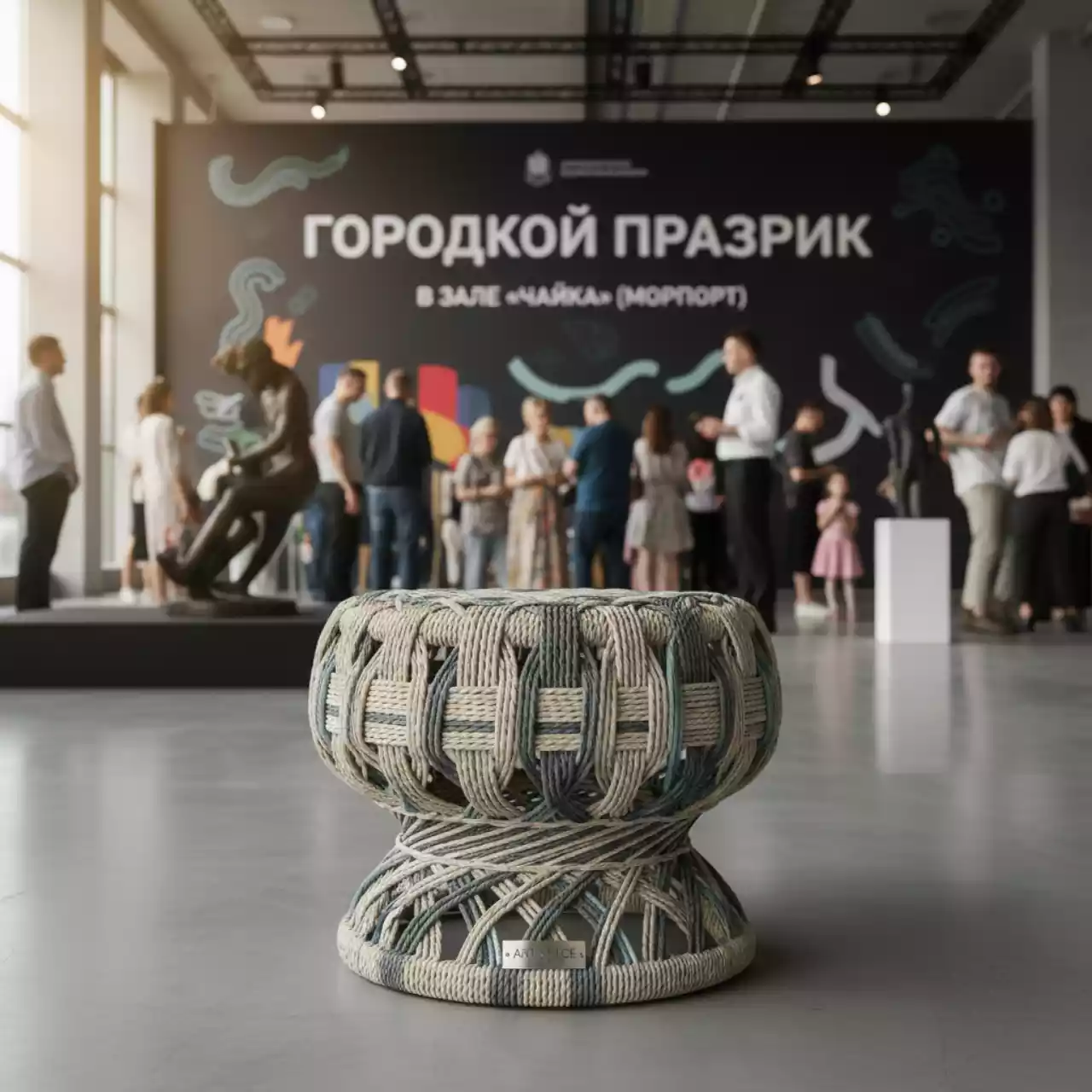 Аренда Подставка для ног плетеная Amari в зале «Чайка» (Морпорт) — ART SPACE