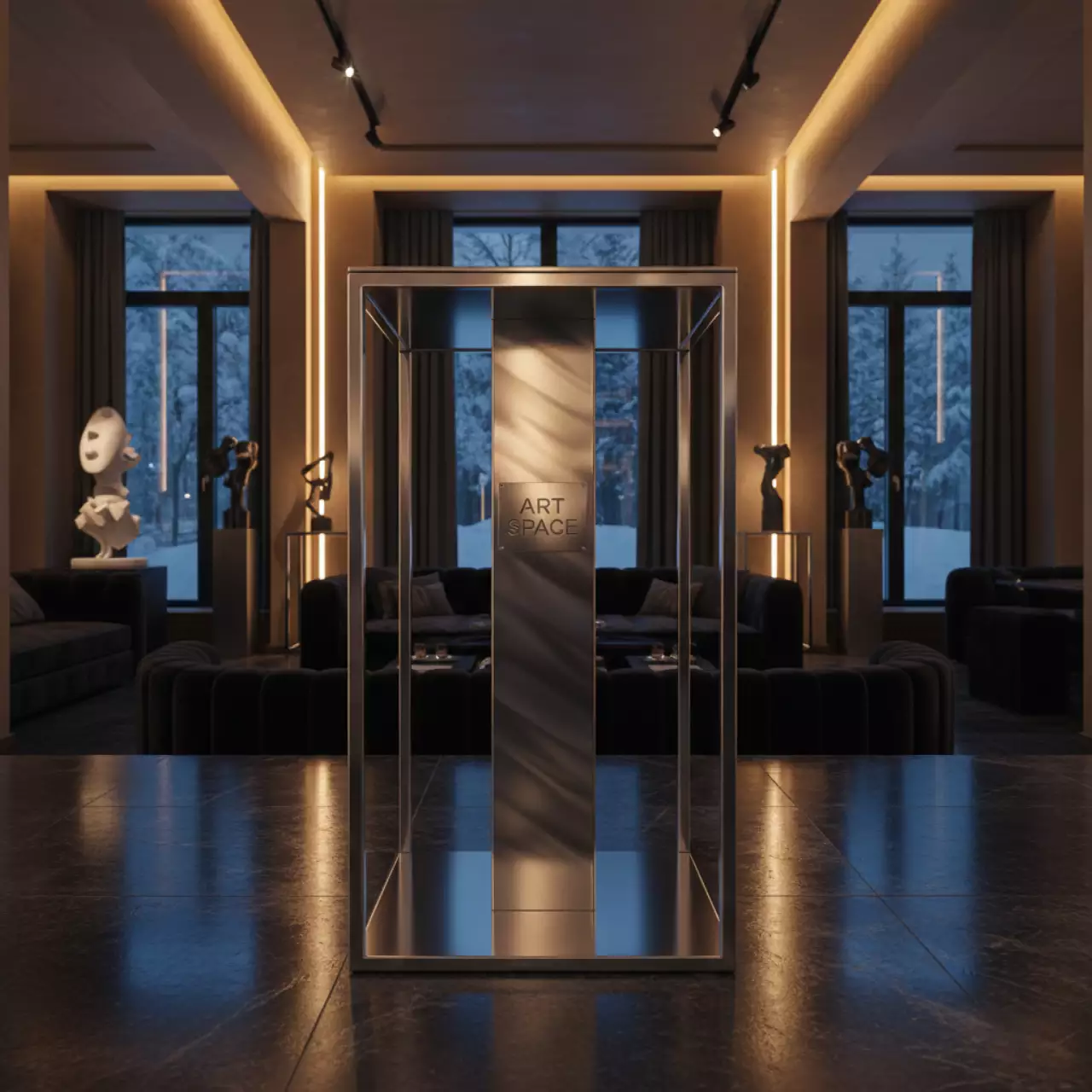 Аренда Подставка для сервировки Zeiher деталь В 25х25х34,5 см в Boutique Hotel PORTUM 1905 — ART SPACE