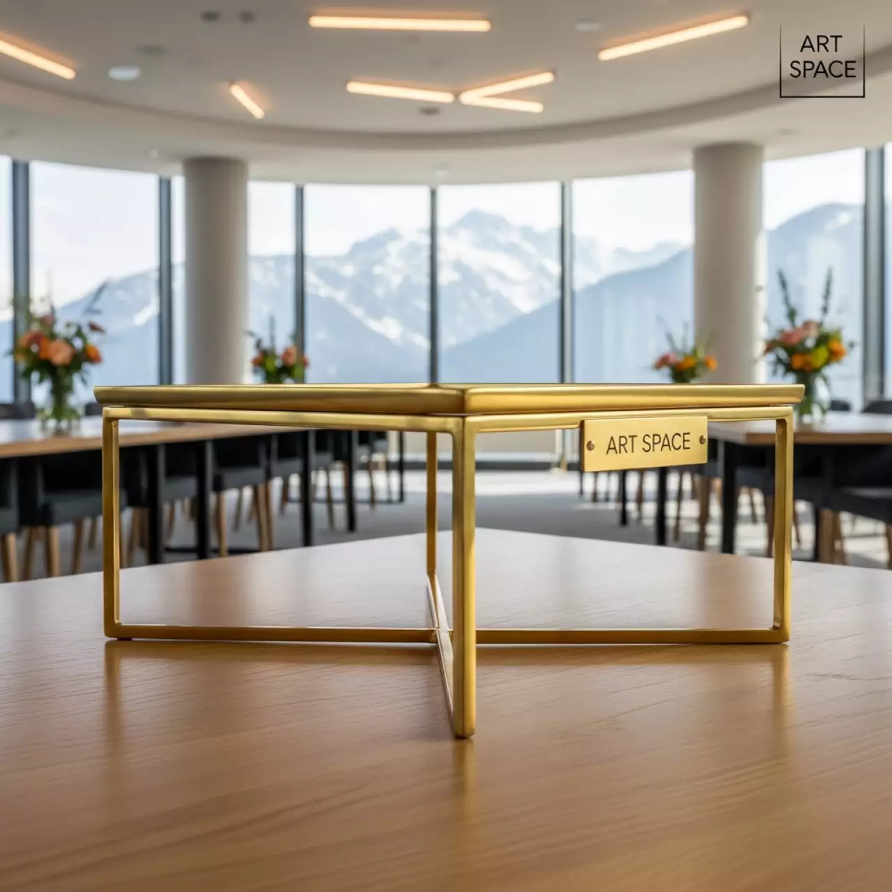 Аренда Подставка для сервировки золотая Zeiher 250х250х345 мм в Поляна 1389 Отель и Спа — ART SPACE