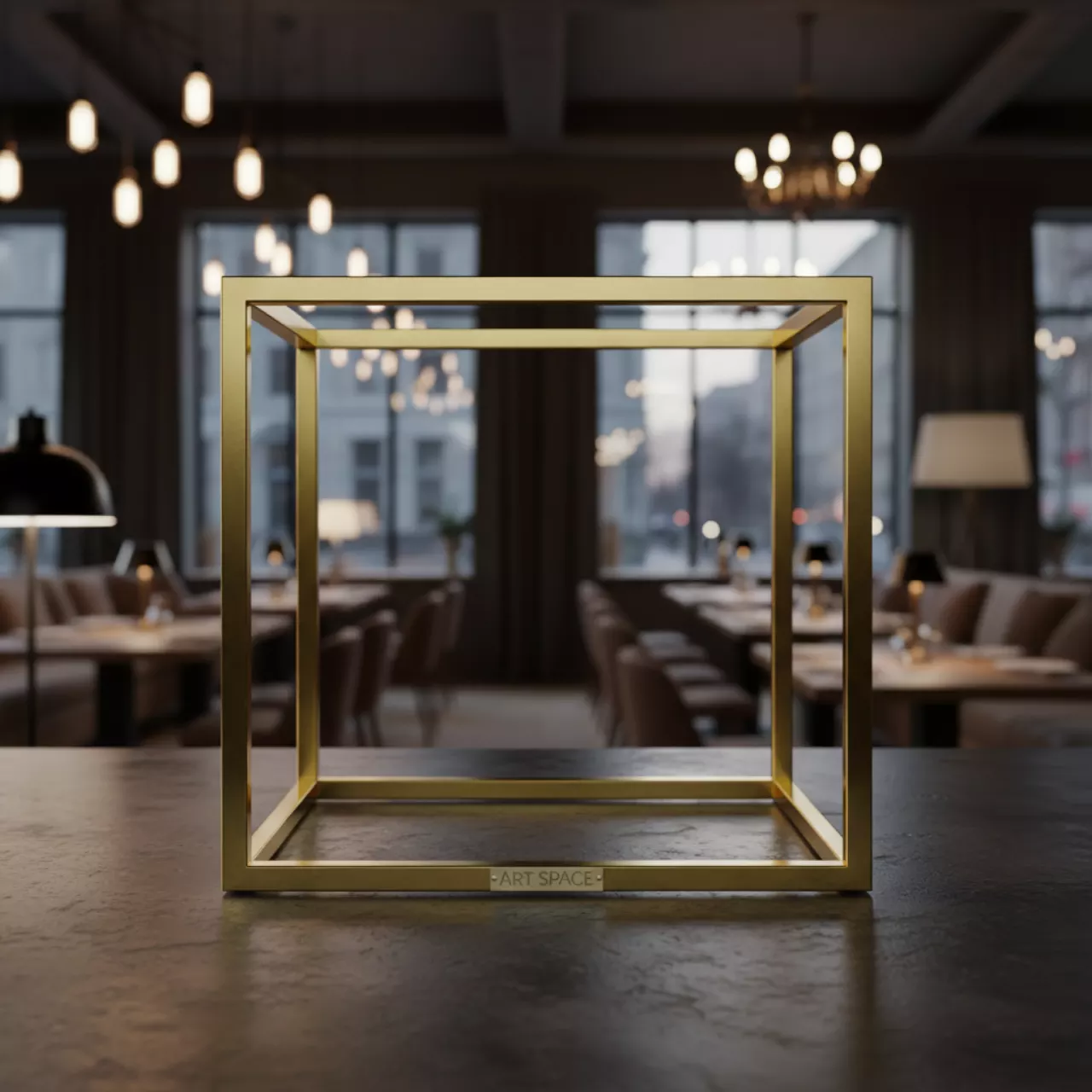 Аренда Подставка для сервировки золотая Zeiher деталь В 250х250х345 мм в ресторане «Brunello» — ART SPACE