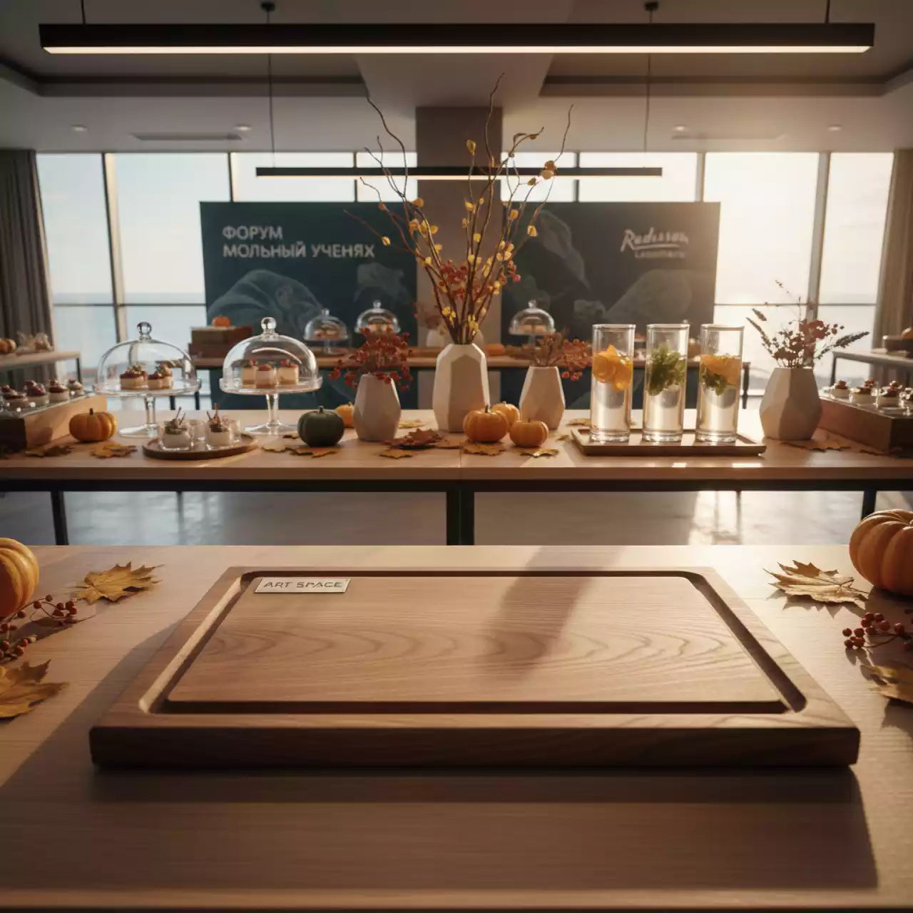 Аренда Подставка фуршетная акация 15x25 см в отеле Radisson Lazurnaya — ART SPACE