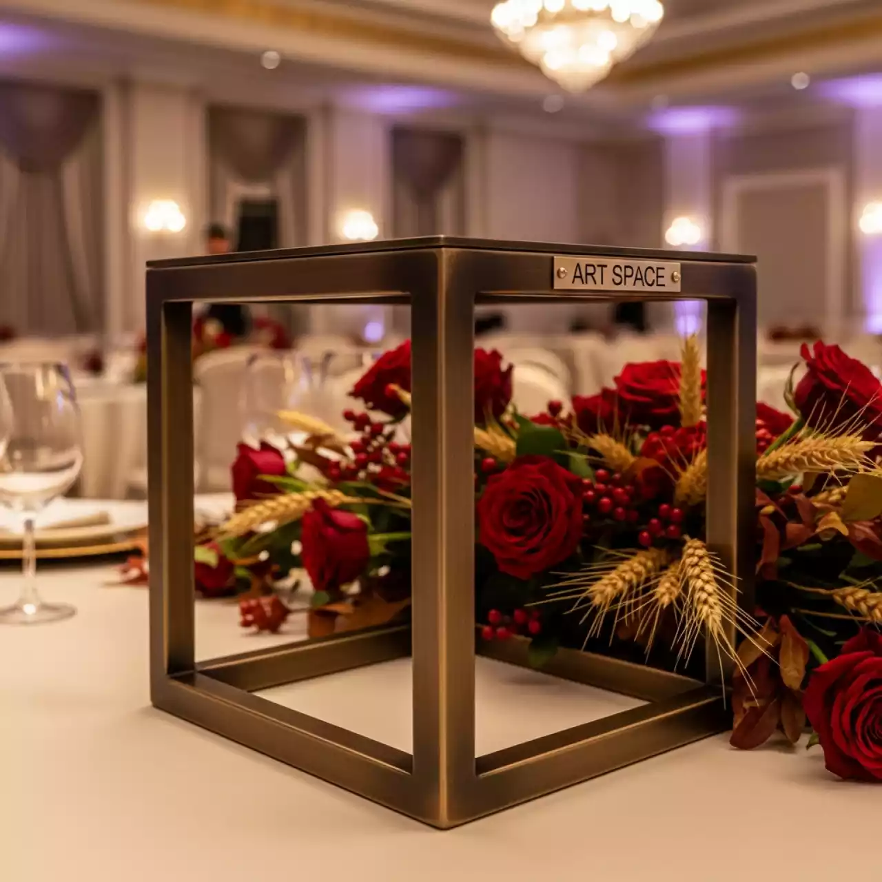 Аренда Подставка кованая квадратная 230х230х150 мм в банкетном зале «Дельфин» — ART SPACE