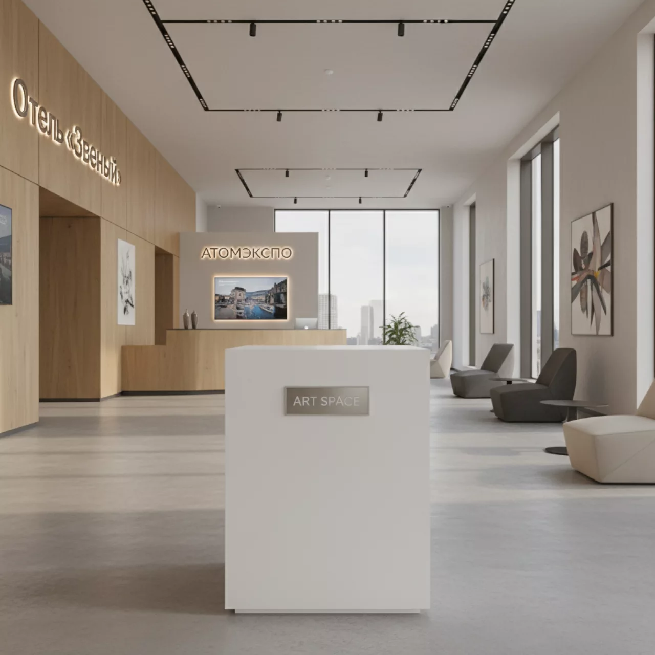 Аренда Подставка "Куб" белая в отеле «Звездный» — ART SPACE